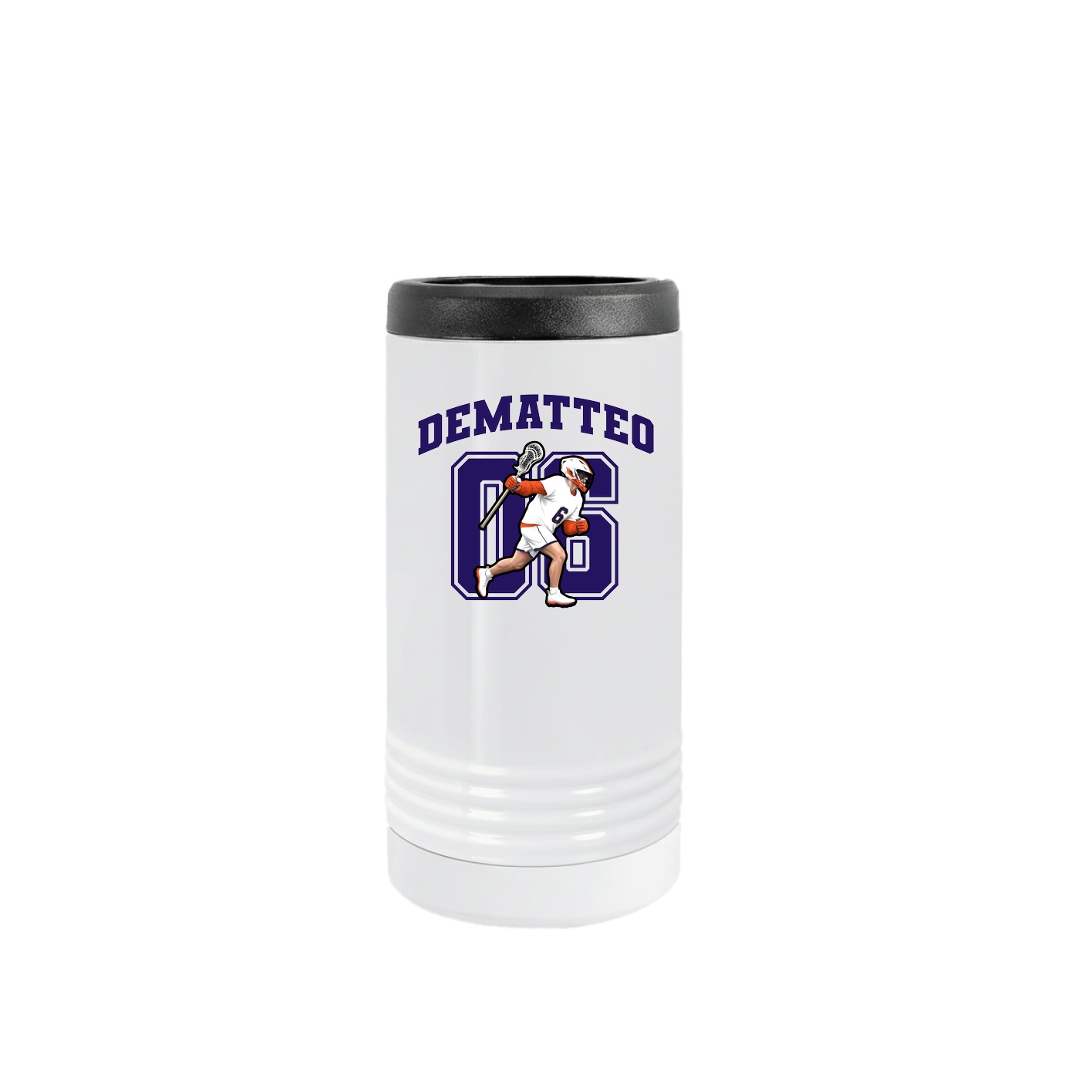 Slim Beverage Holder — Number in White