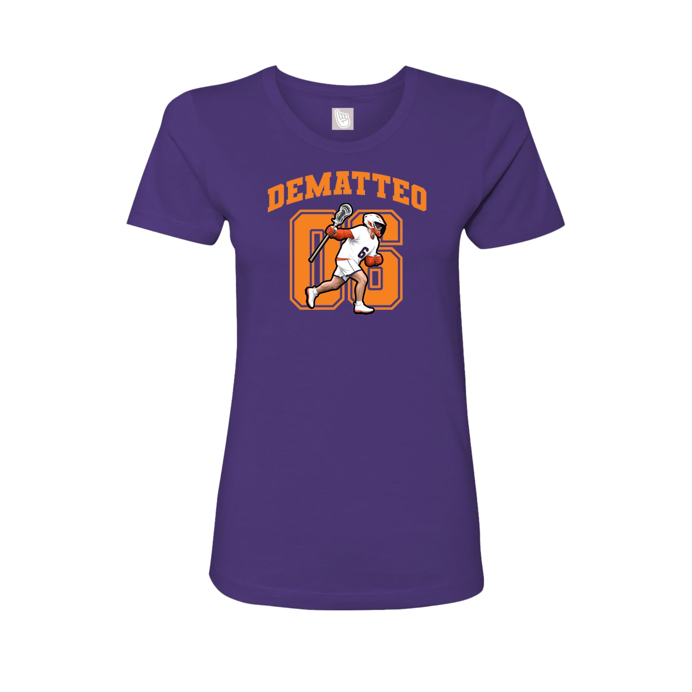 Fitted Women's Tee — Number in Purple