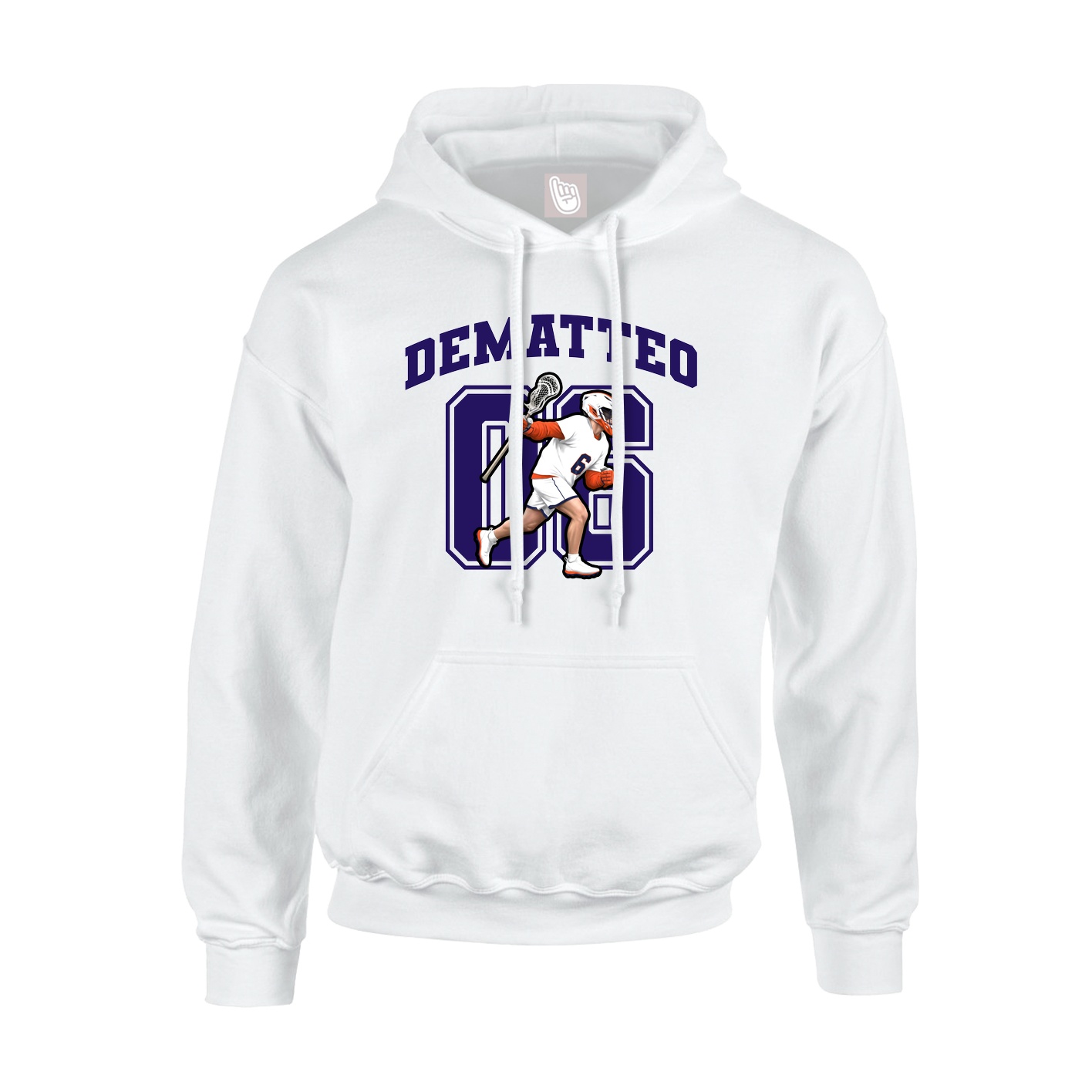 Youth Hoodie — Number in White