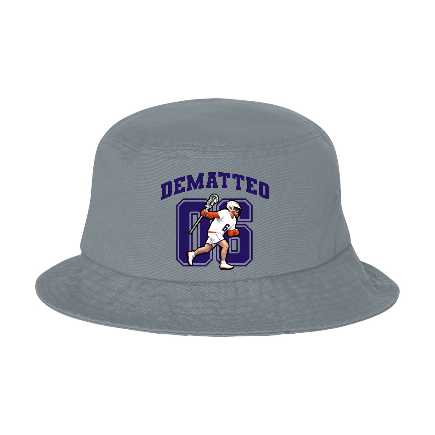 Bucket Cap — Number in Grey