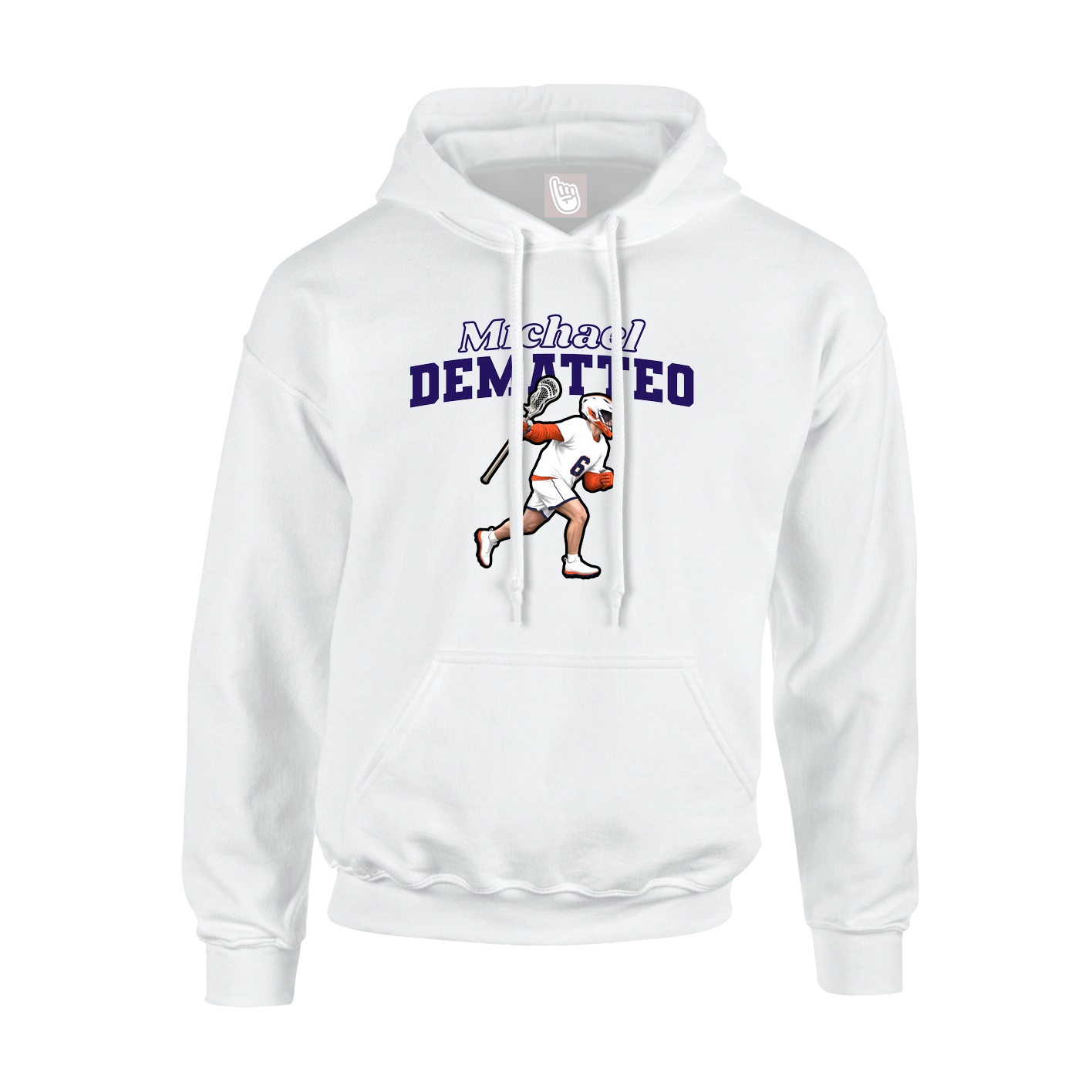 Hoodie — Name Arch in White