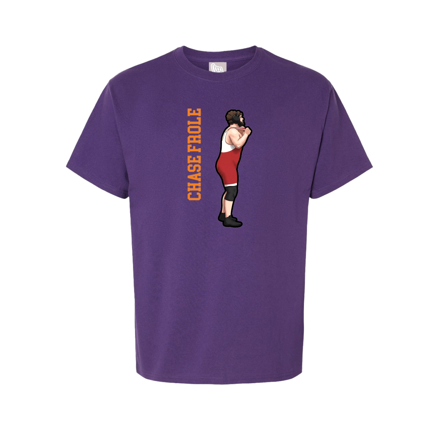 Youth Tee — Name Vertical in Purple