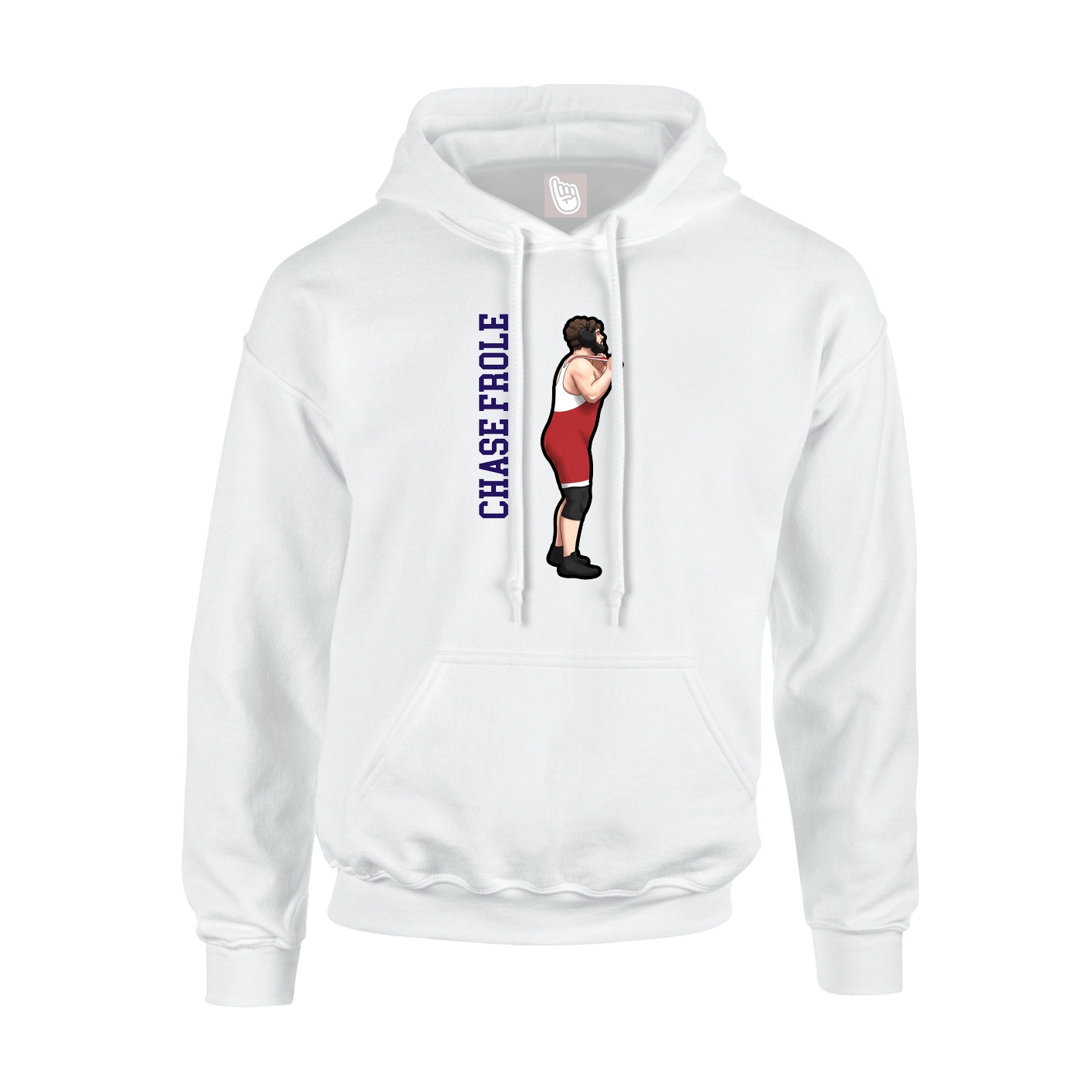 Hoodie — Name Vertical in White