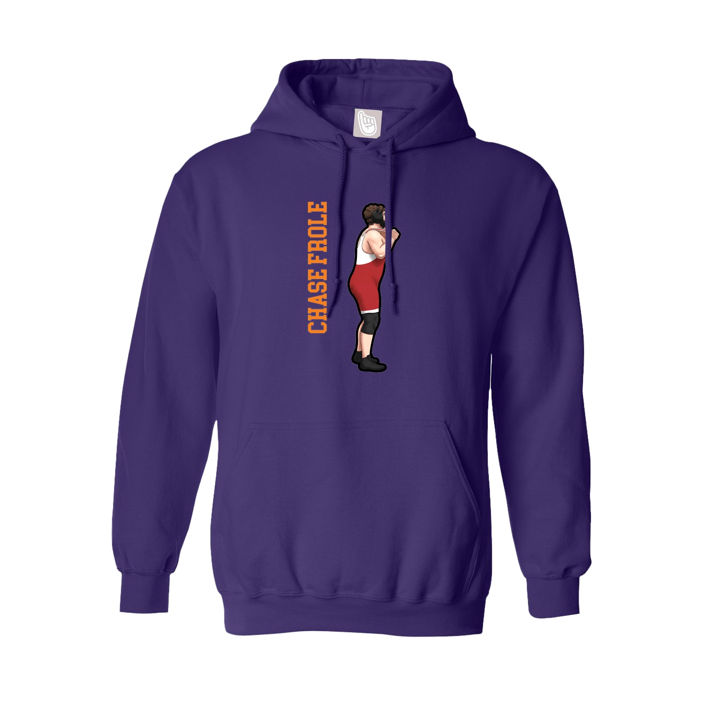 Youth Hoodie — Name Vertical in Purple