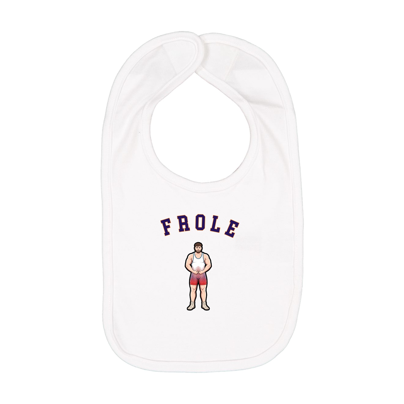 Infant Bib — Shirsey Arch in White