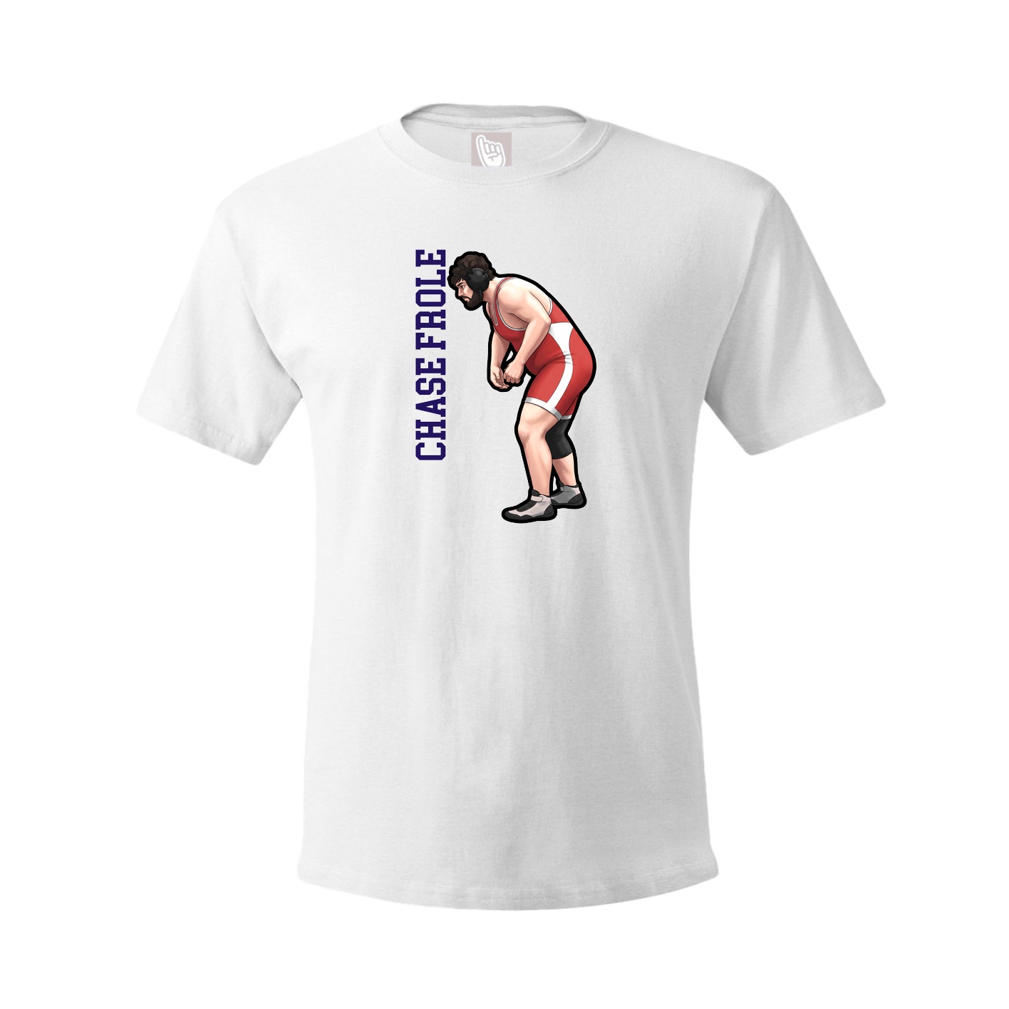 Youth Tee — Name Vertical in White