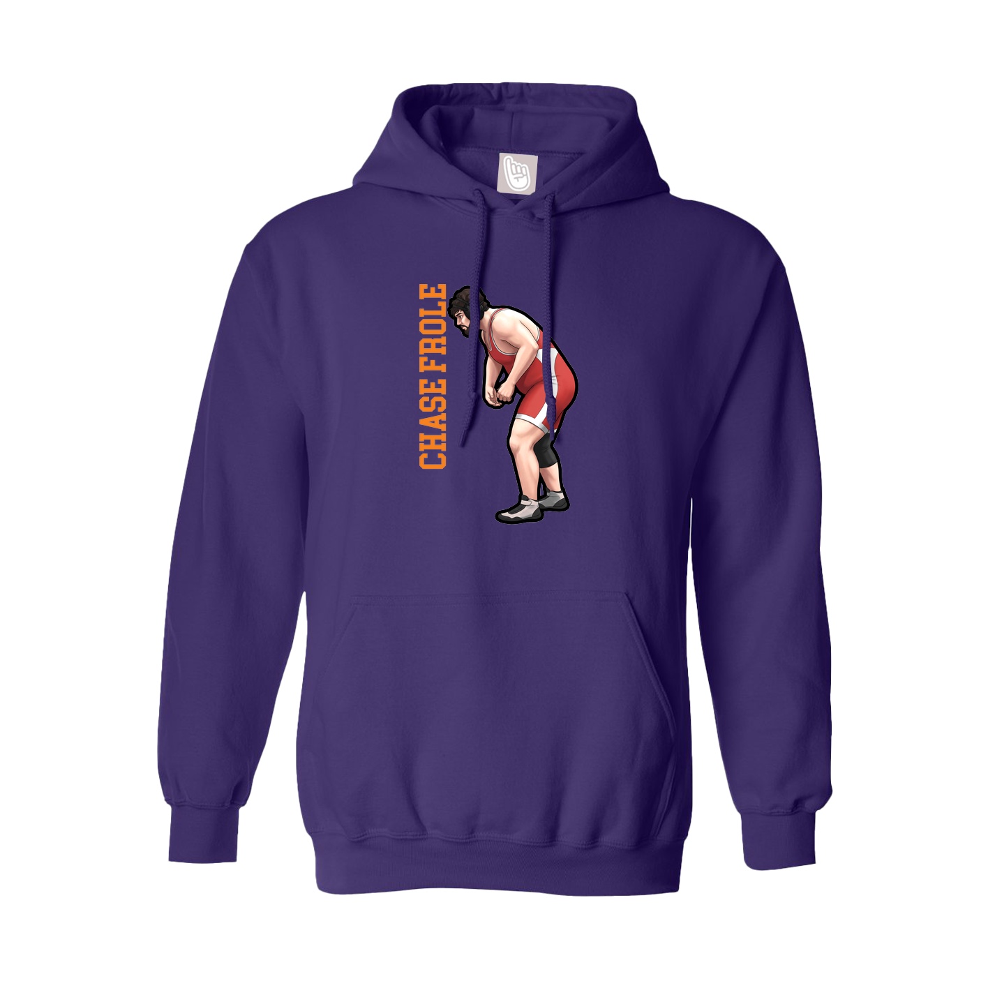 Youth Hoodie — Name Vertical in Purple