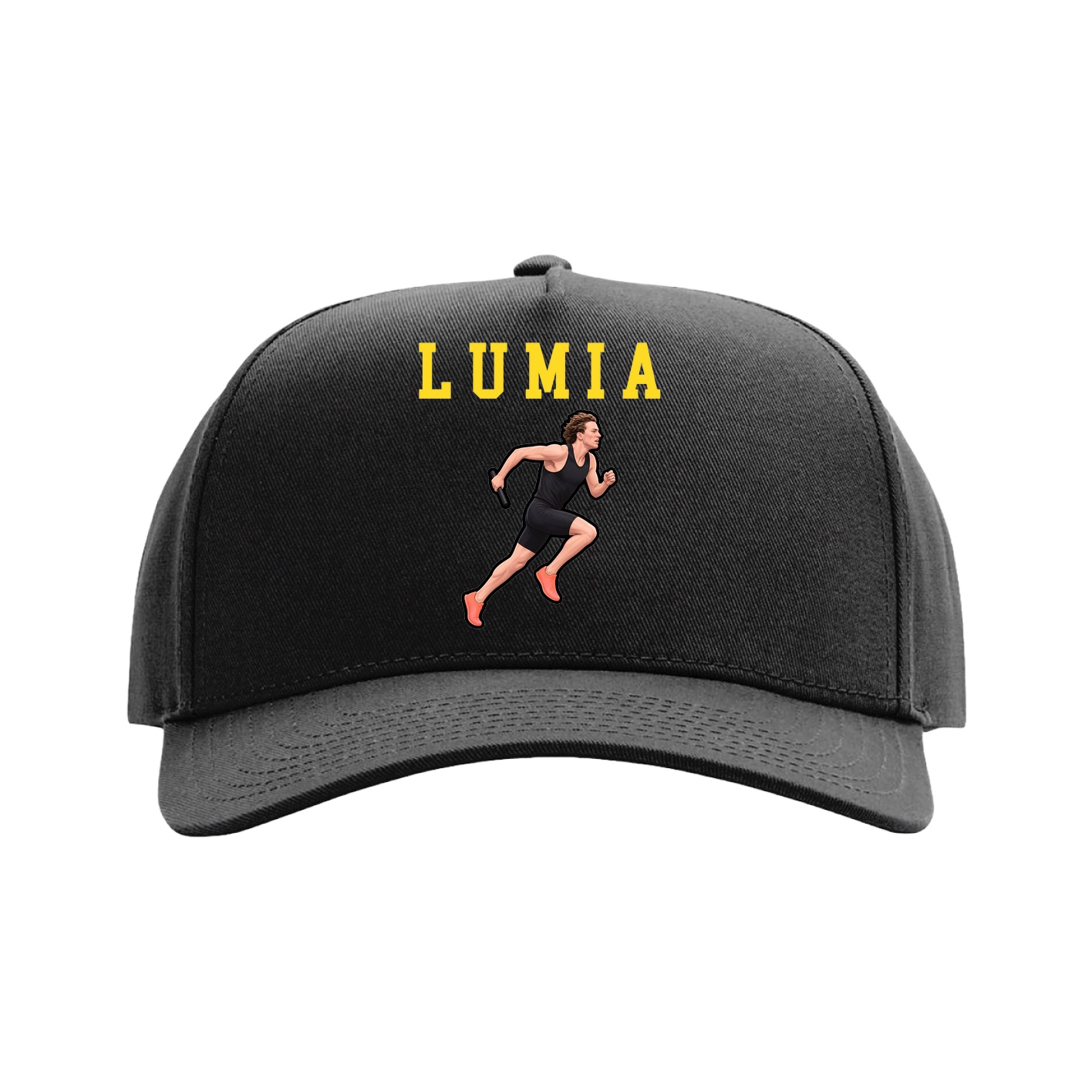 Full Fabric Five-Panel Champ Cap — Shirsey in Black