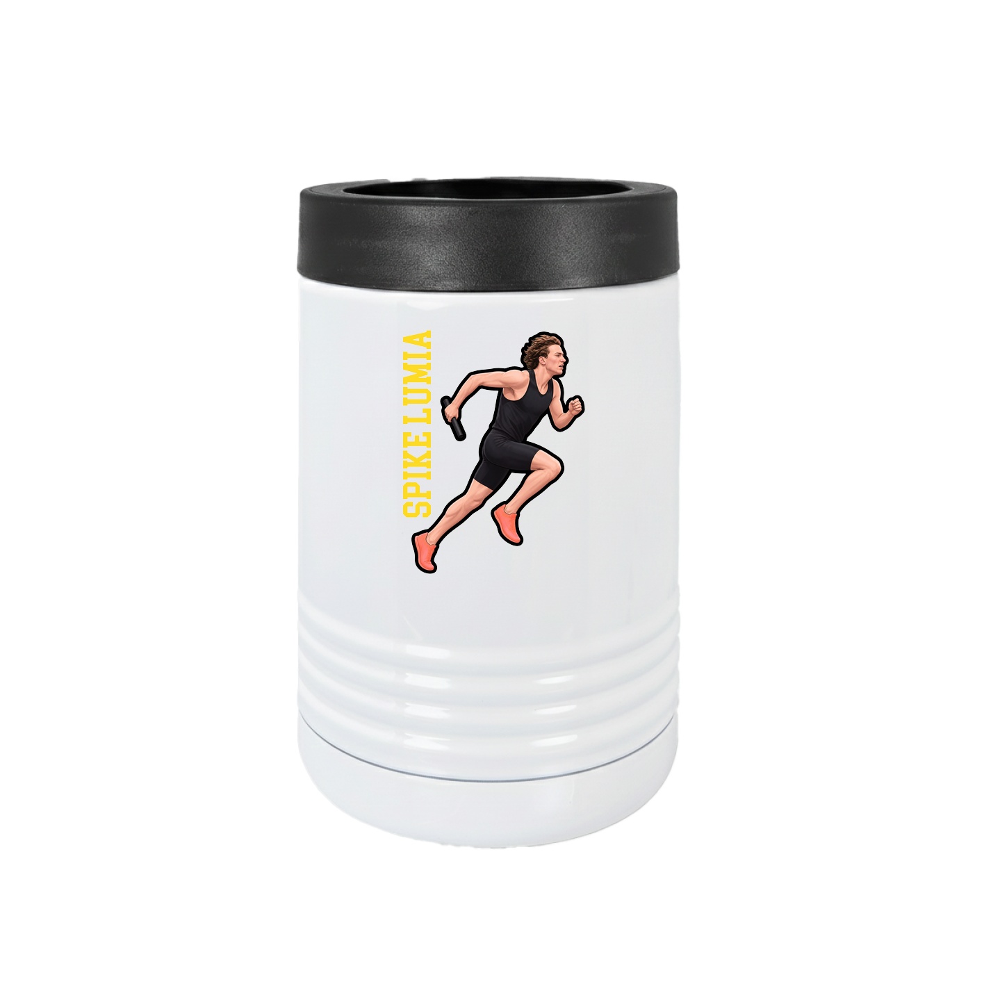 Beverage Holder — Name Vertical in White