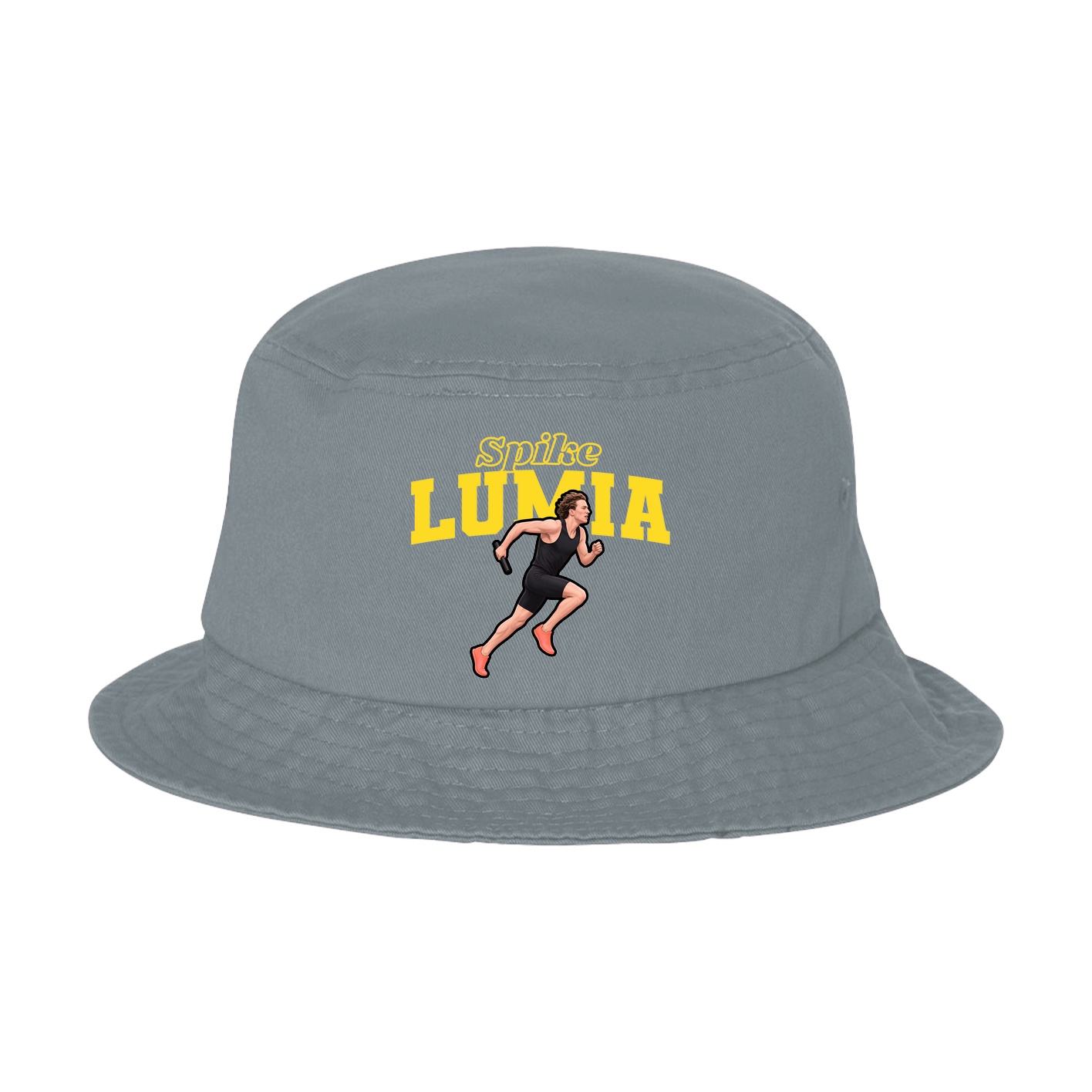 Bucket Cap — Name Arch in Grey