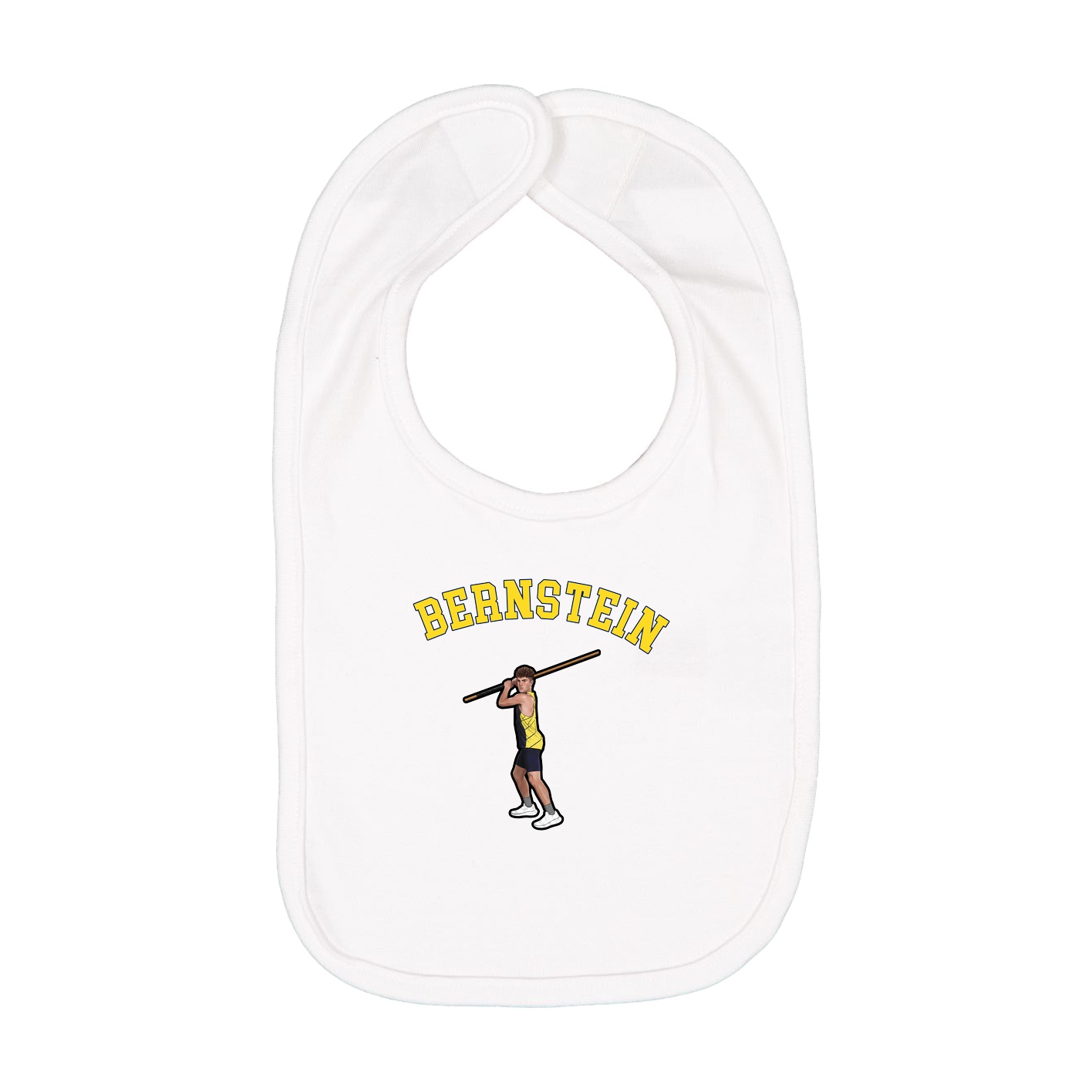 Infant Bib — Shirsey Arch in White