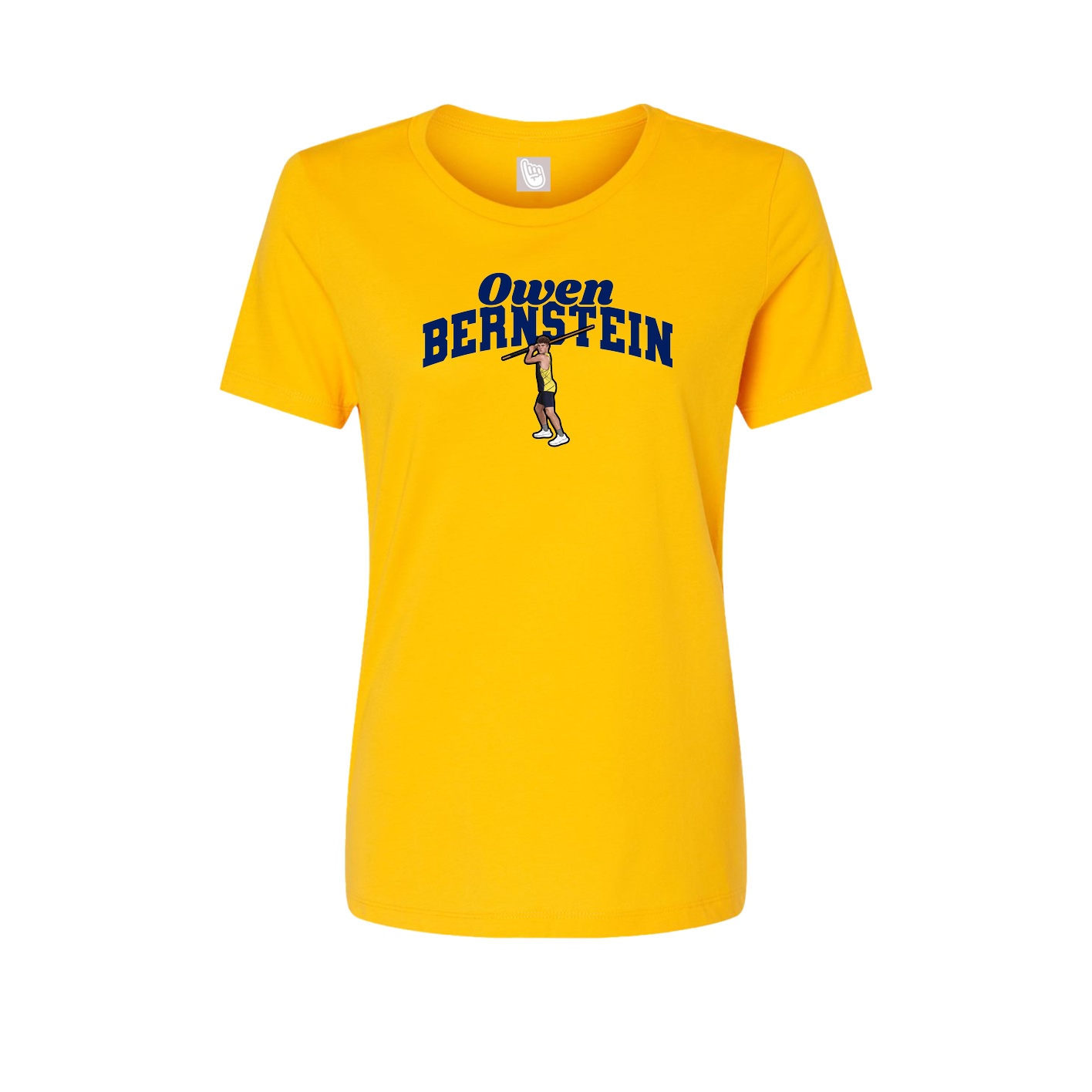 Fitted Women's Tee — Signature Arch in Gold