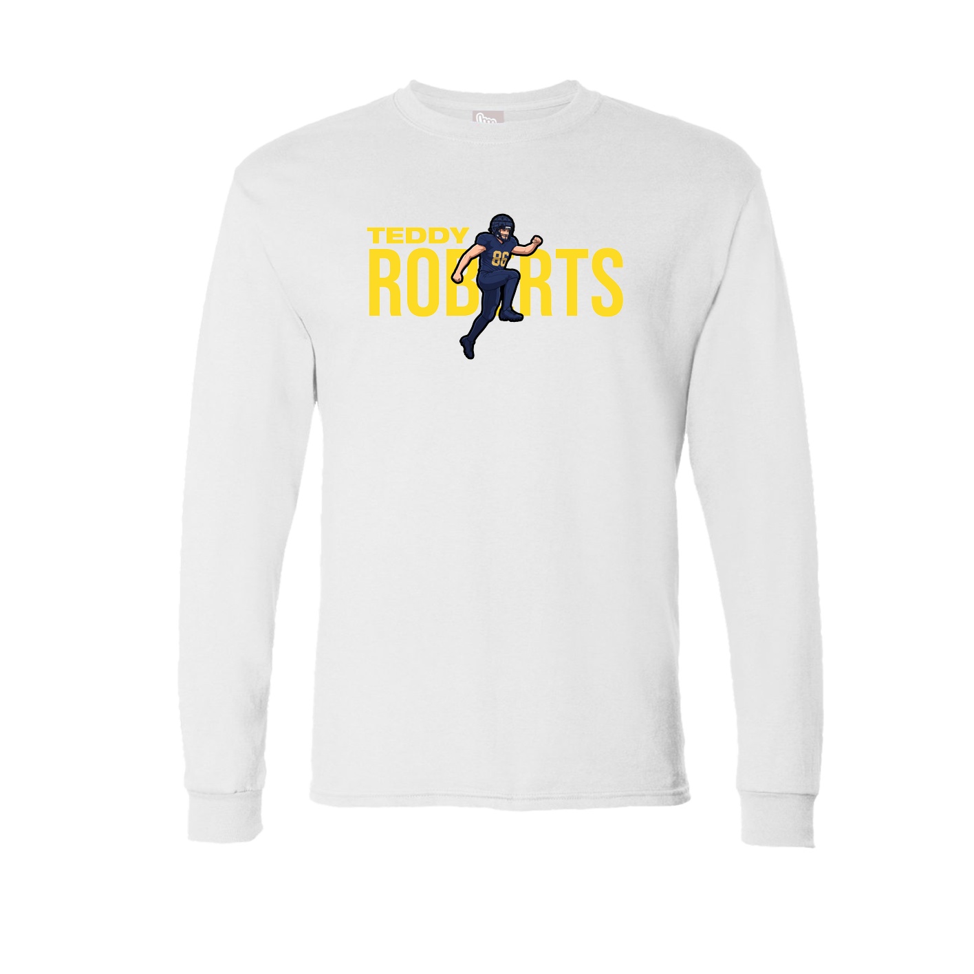 Long Sleeve Tee — Player Name in White