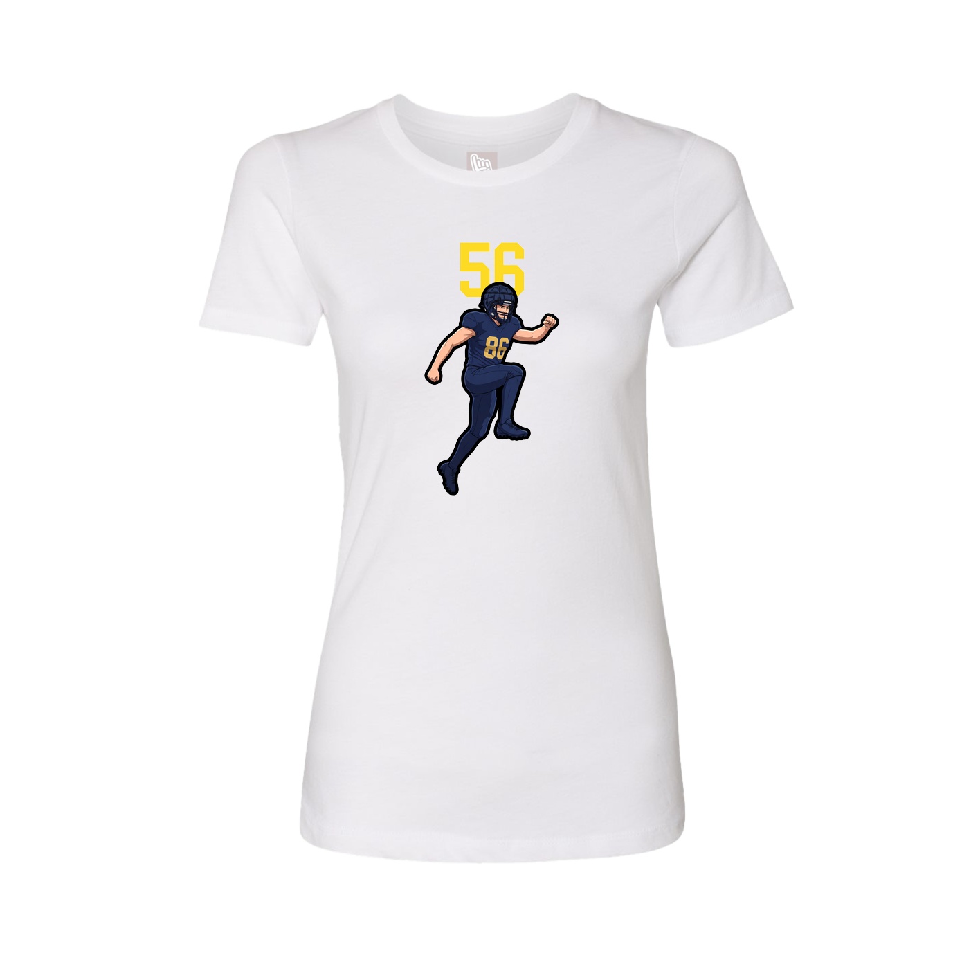 Fitted Women's Tee — Number Top in White