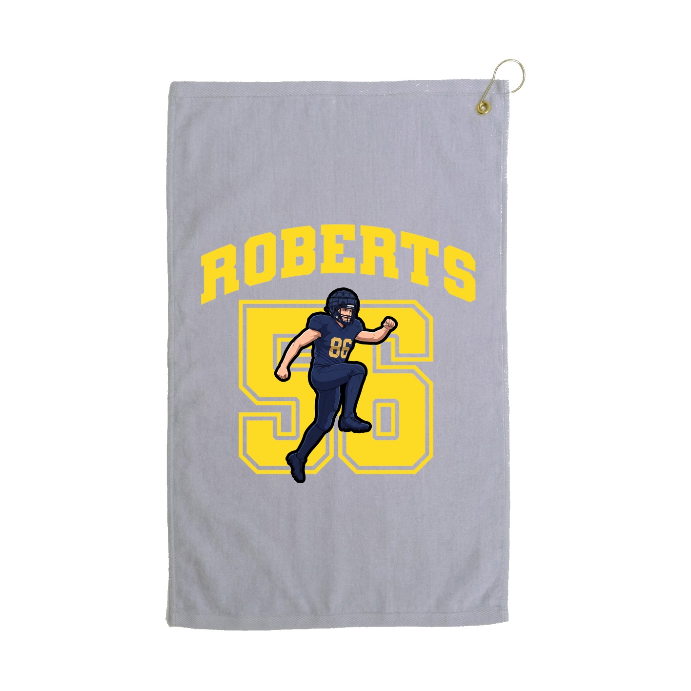Golf Towel — Number in Grey