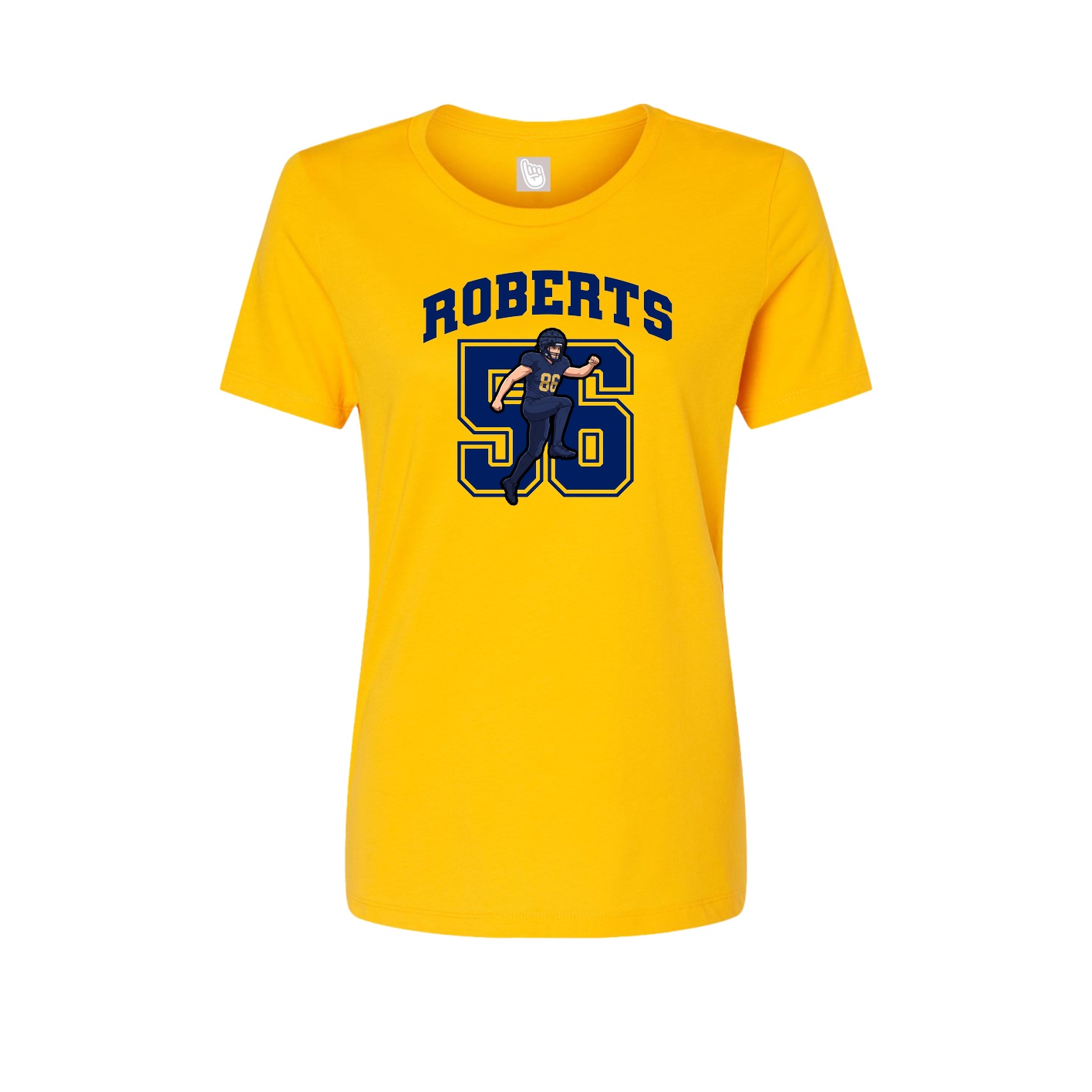 Fitted Women's Tee — Number in Gold