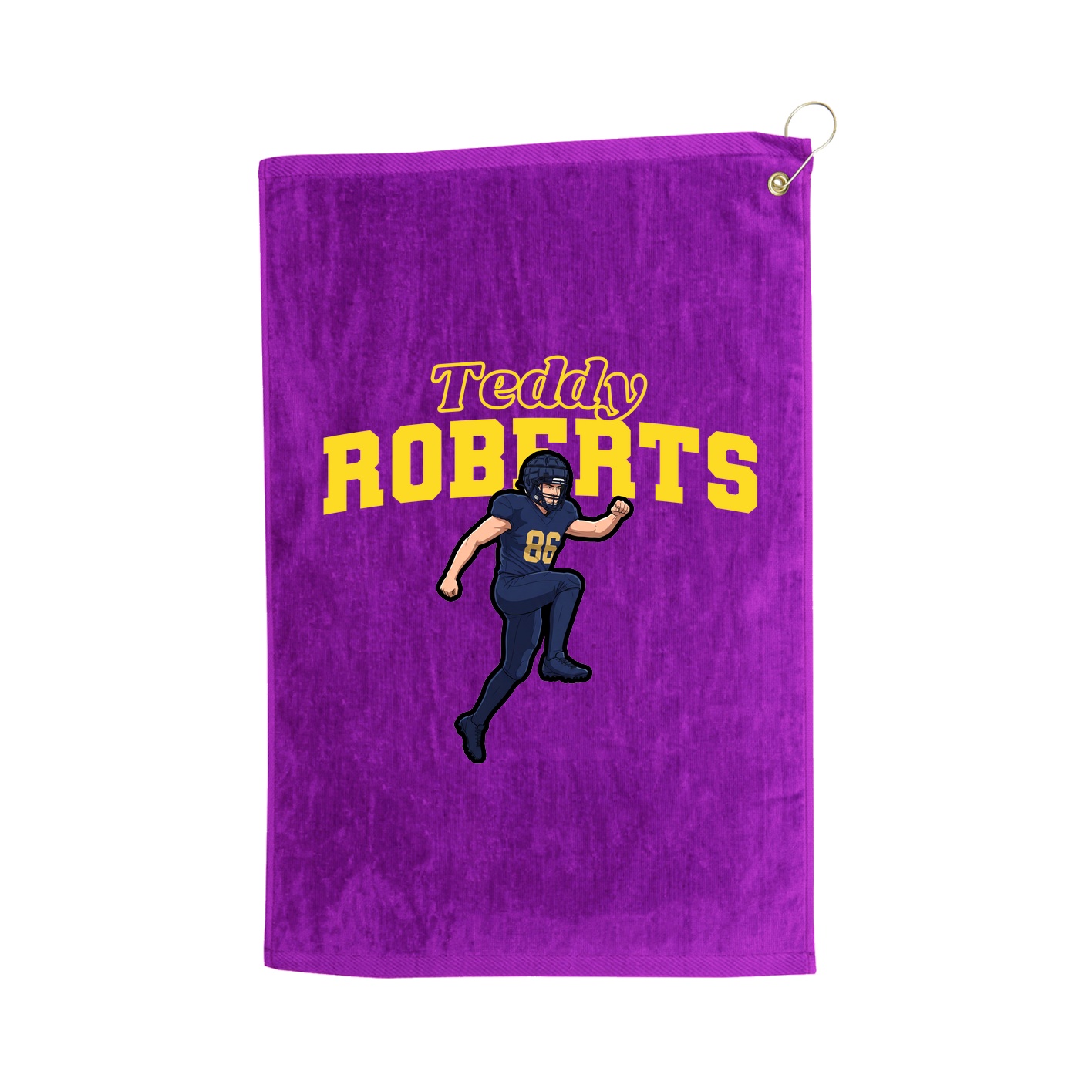 Golf Towel — Name Arch in Purple