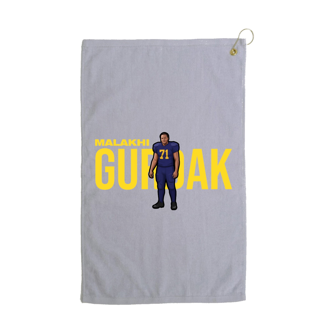 Golf Towel — Player Name in Grey