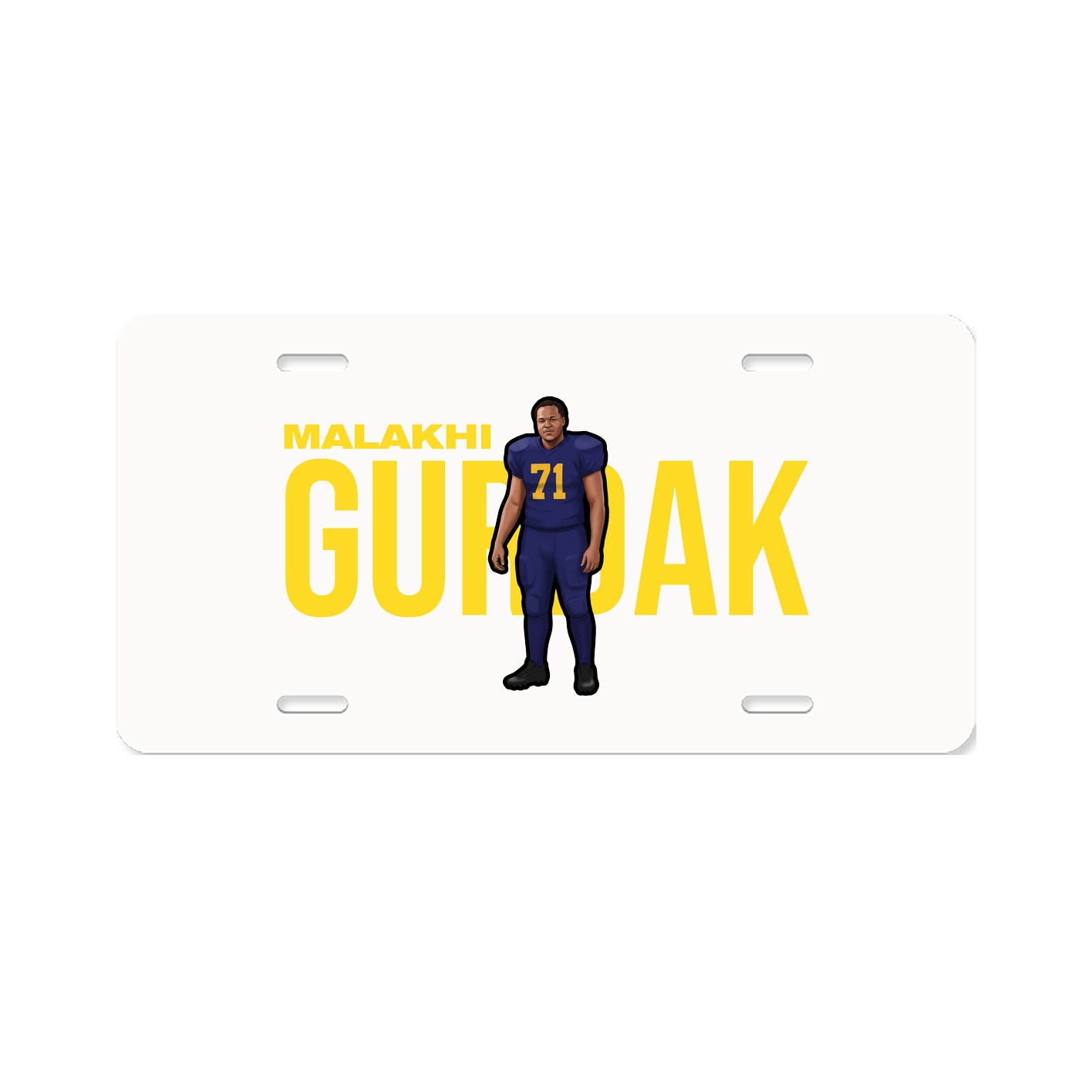 License Plate — Player Name in Classic
