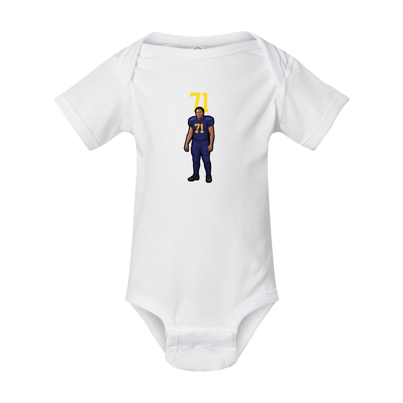 Baby Onesie — Number Top in White