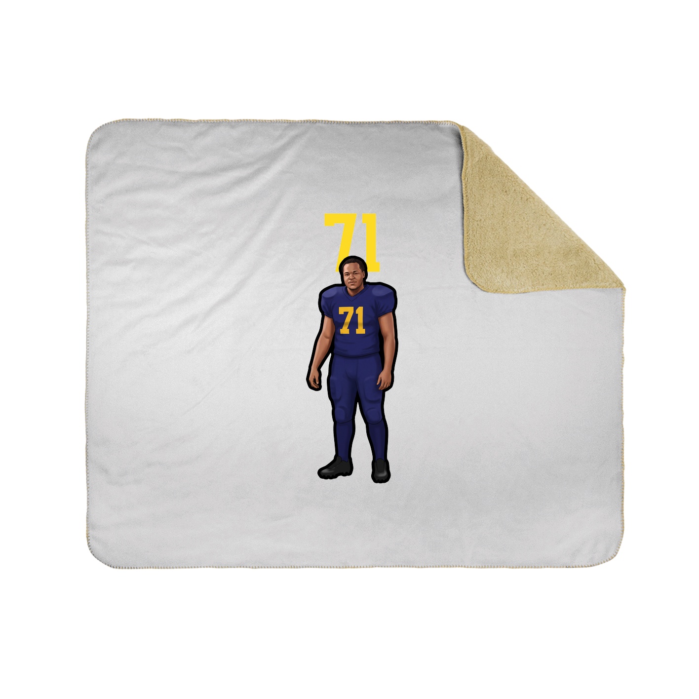 Throw Blanket — Number Top in White
