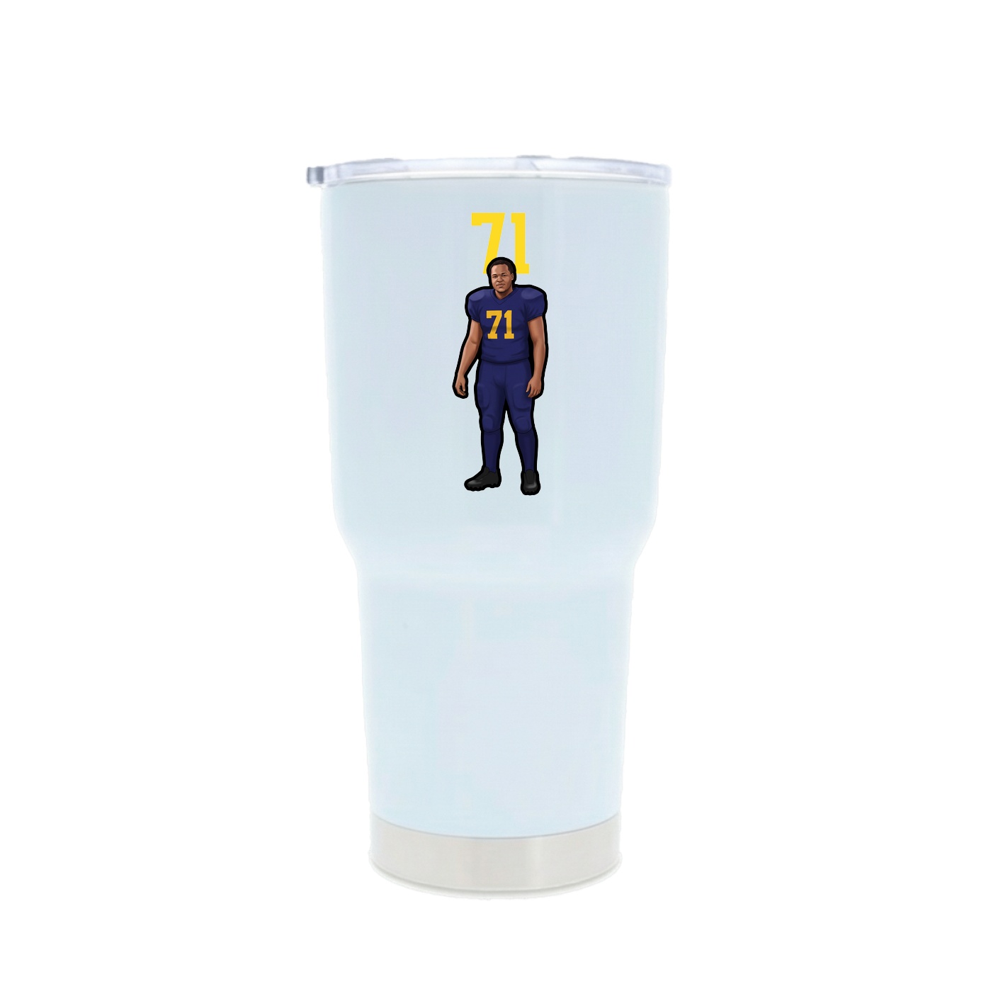 30oz Stainless Steel Tumbler — Number Top in White