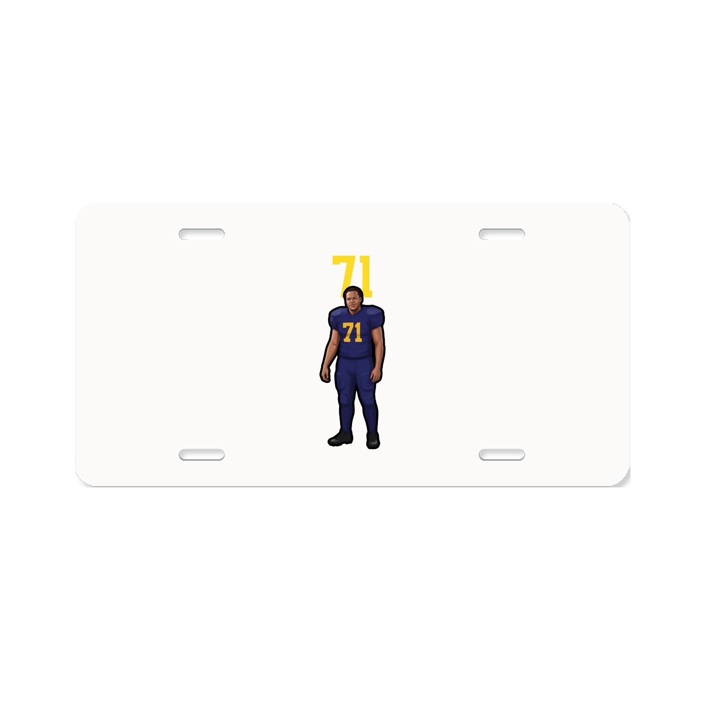 License Plate — Number Top in Classic