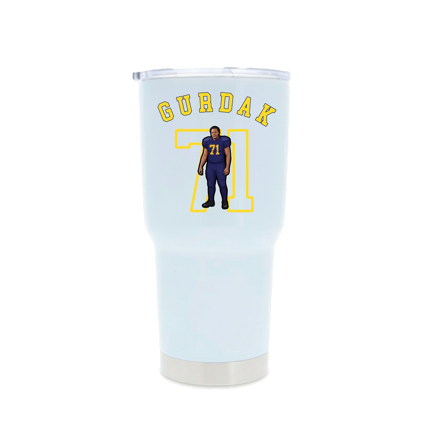 30oz Stainless Steel Tumbler — Shirsey Arch in White
