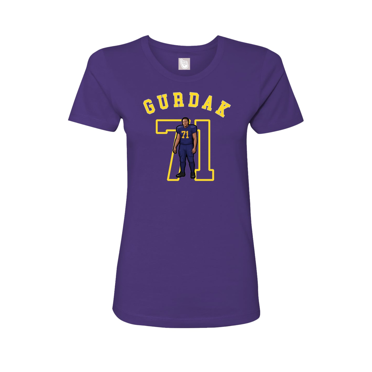Fitted Women's Tee — Shirsey Arch in Purple