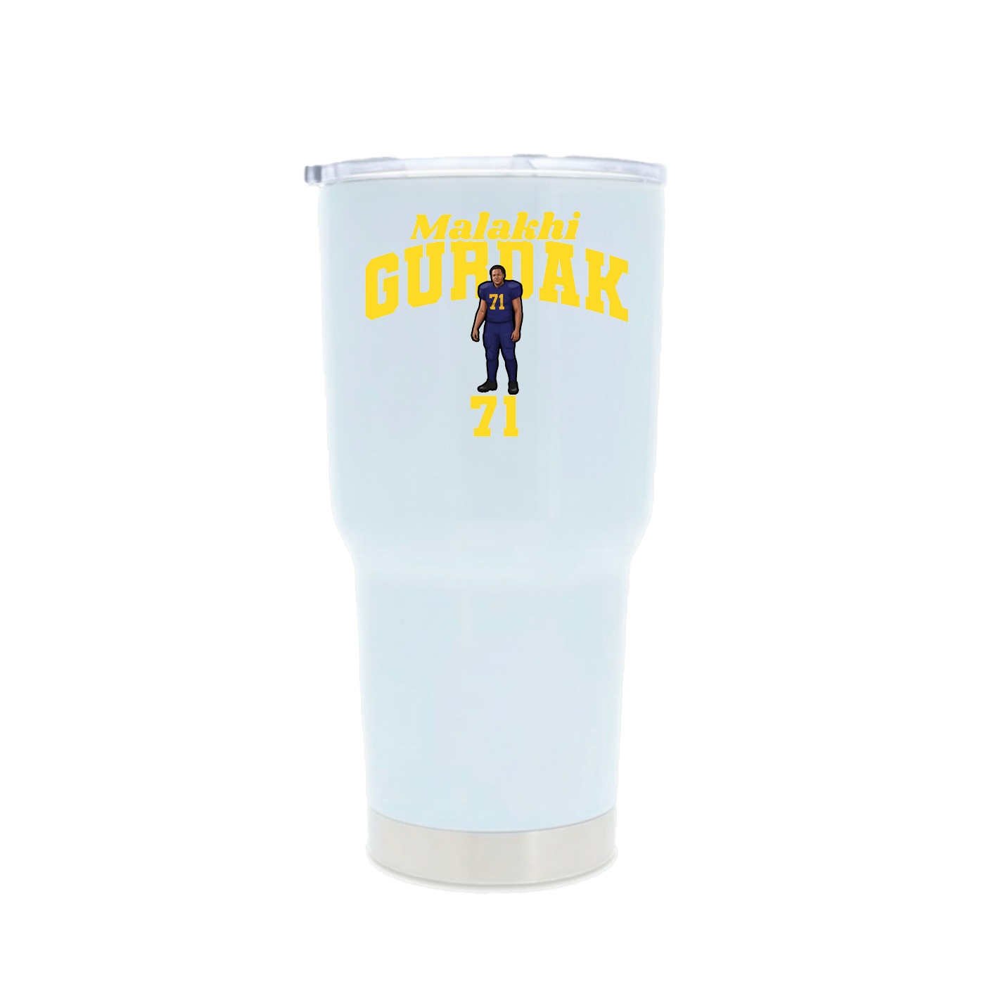 30oz Stainless Steel Tumbler — Signature Arch in White