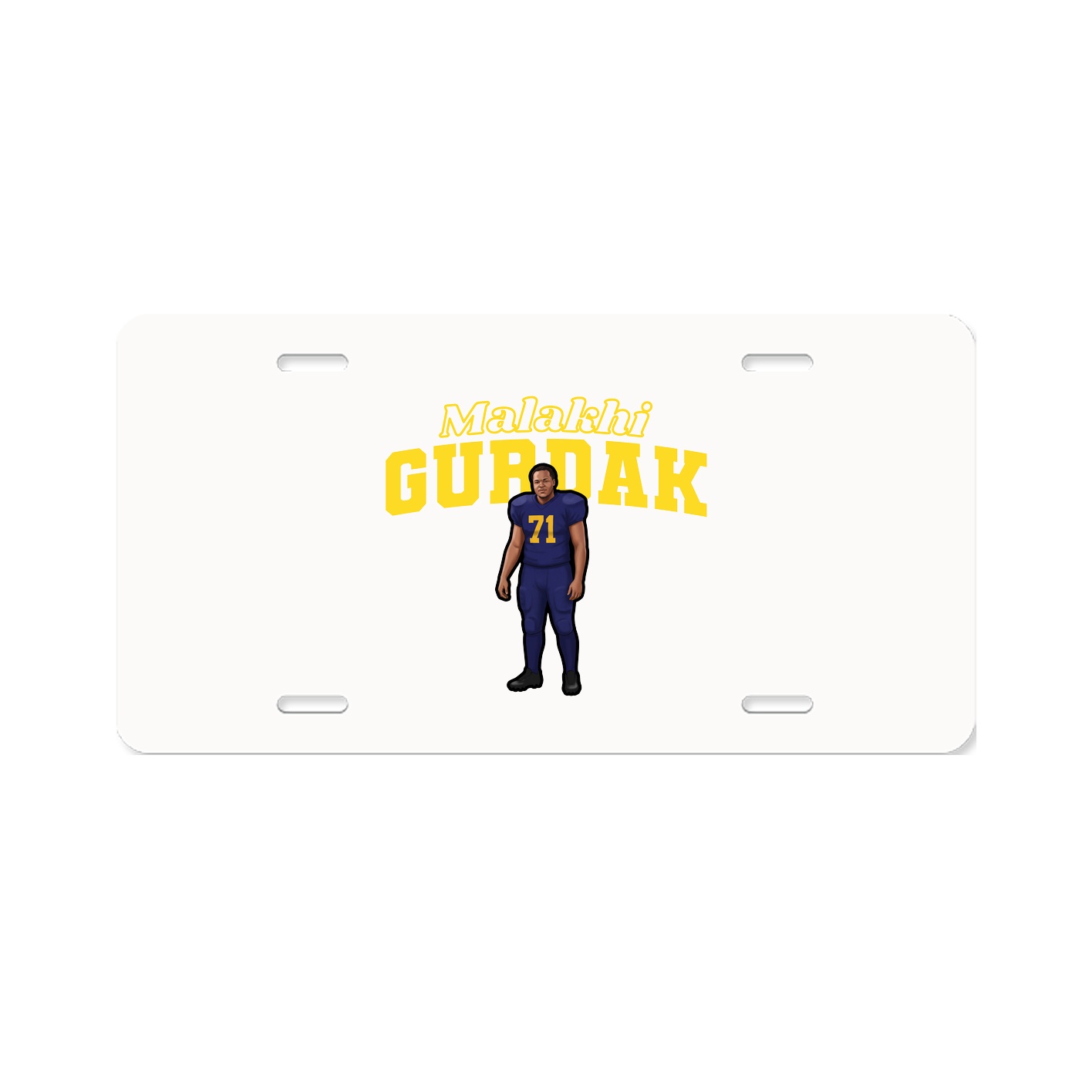 License Plate — Name Arch in Classic