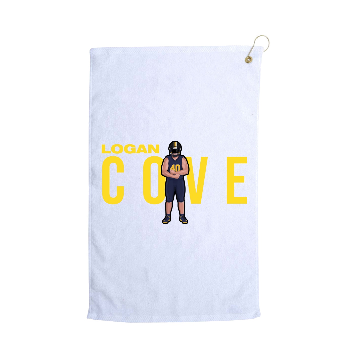 Golf Towel — Player Name in White