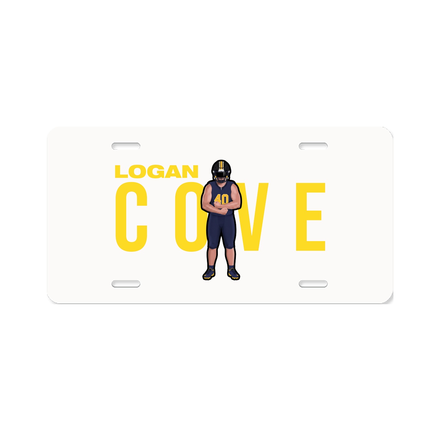 License Plate — Player Name in Classic