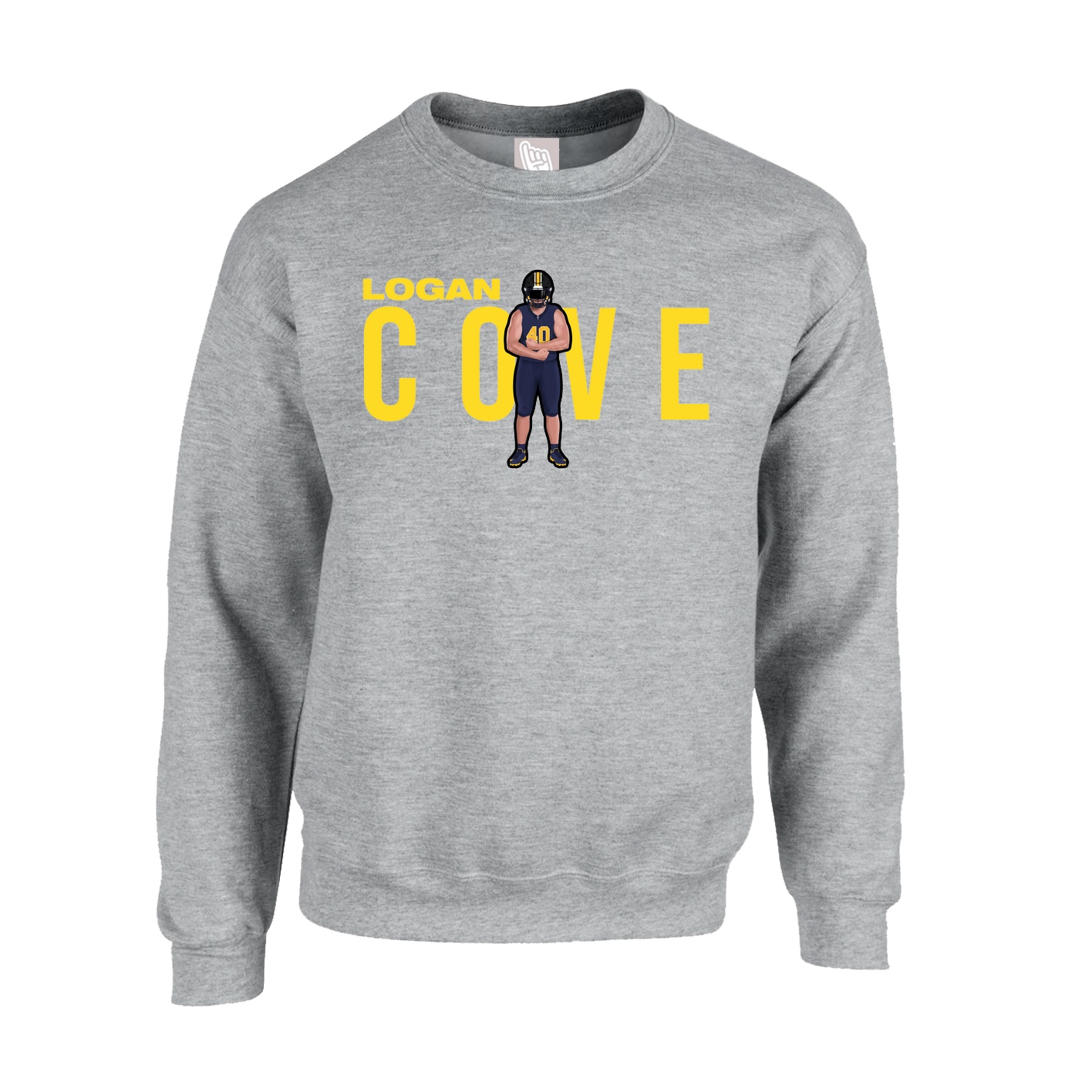 Fleece Crew — Player Name in Grey