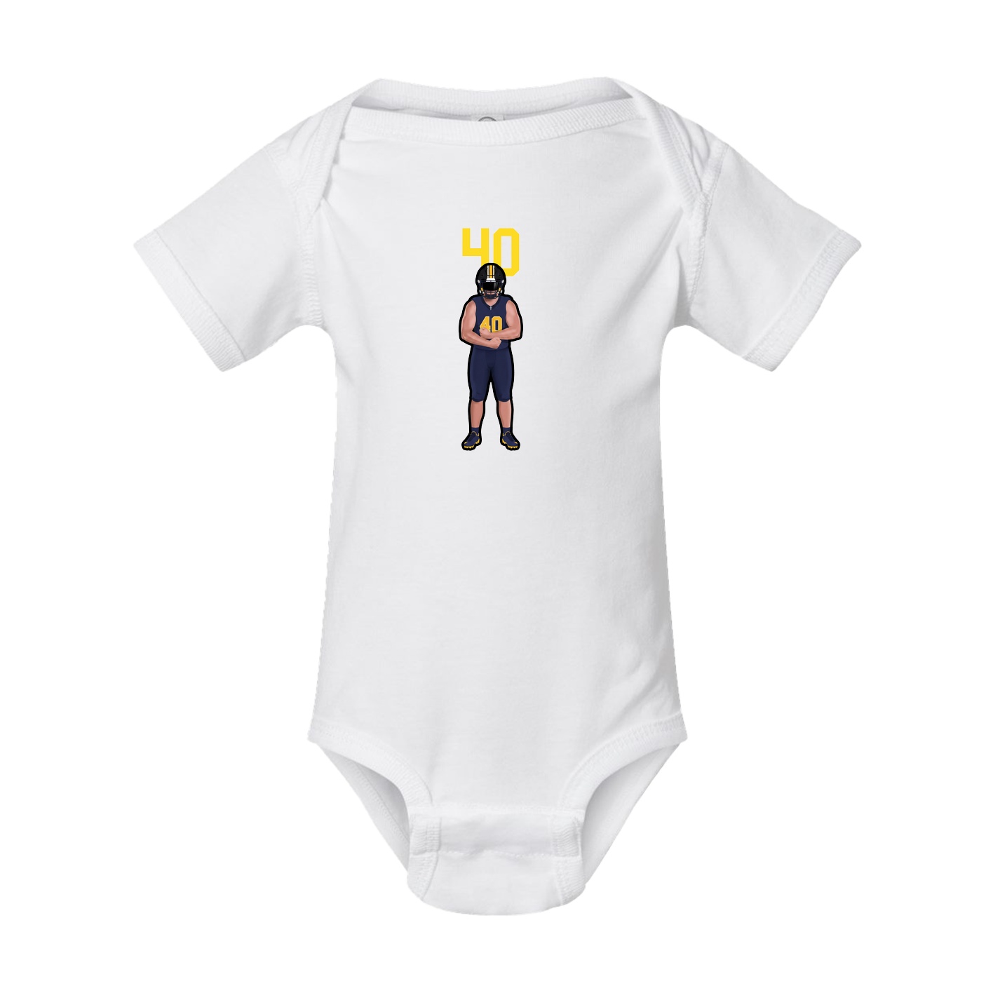 Baby Onesie — Number Top in White