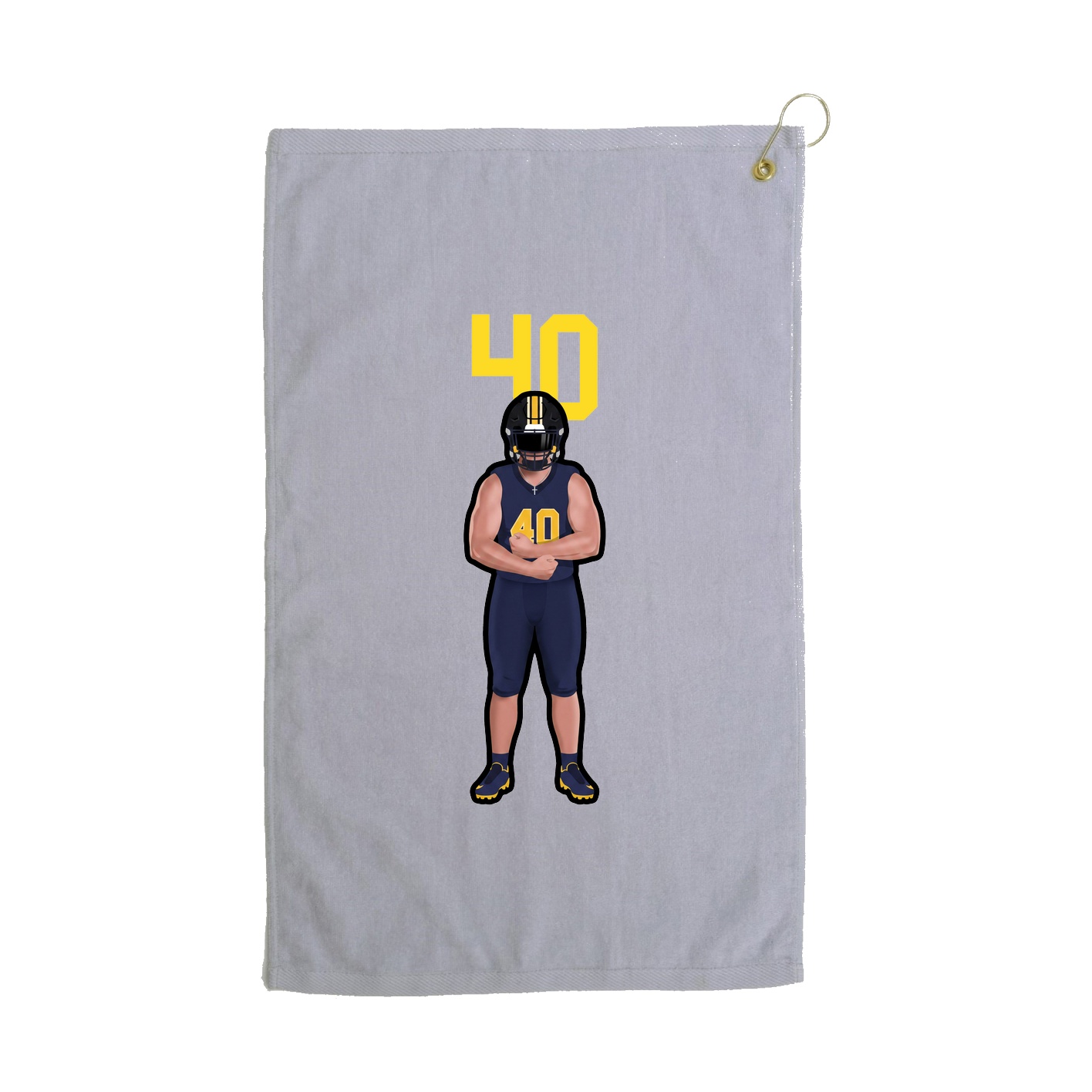 Golf Towel — Number Top in Grey