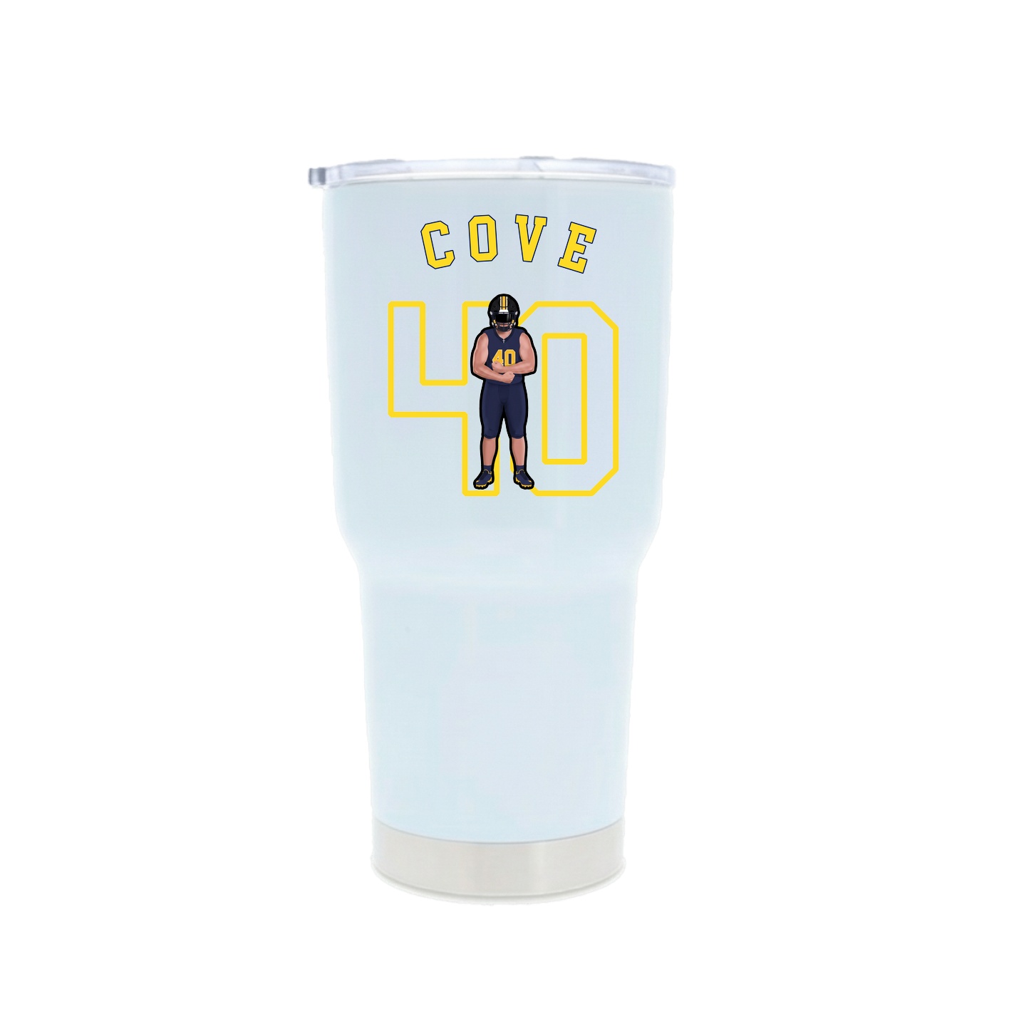 30oz Stainless Steel Tumbler — Shirsey Arch in White