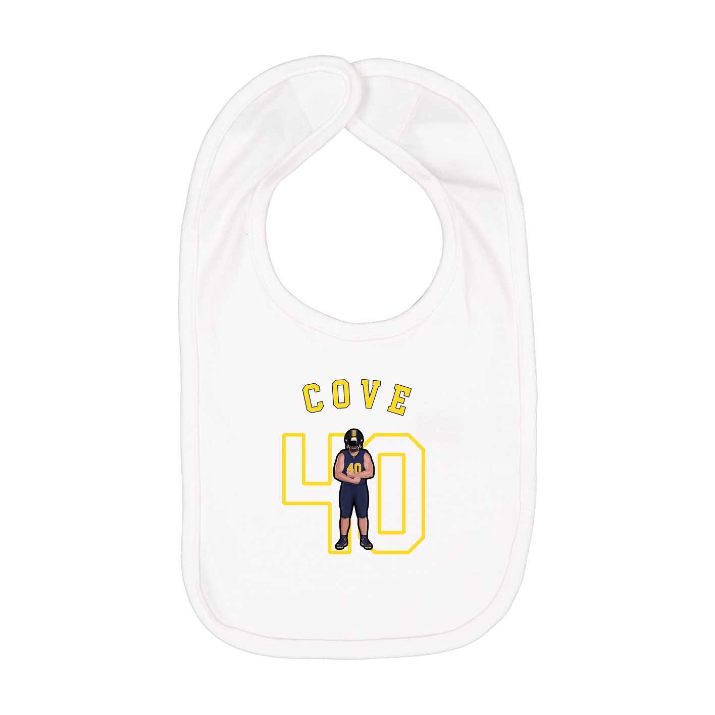 Infant Bib — Shirsey Arch in White