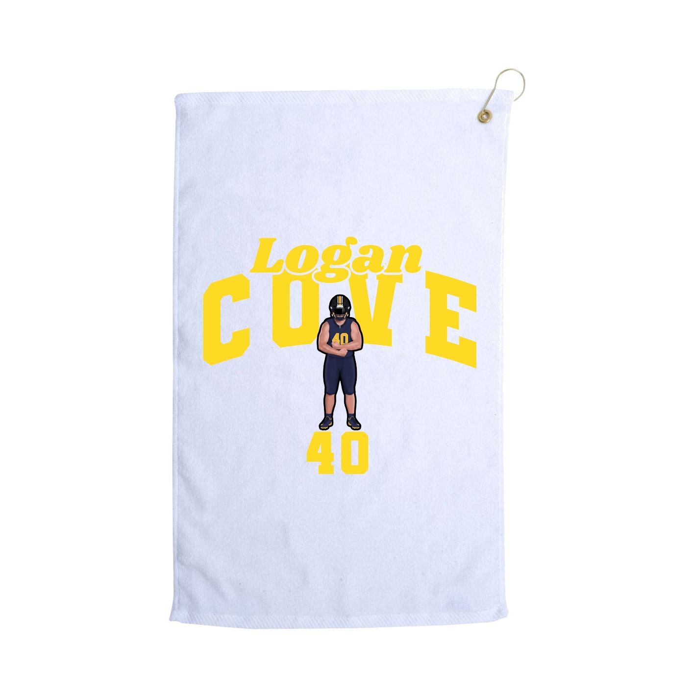 Golf Towel — Signature Arch in White