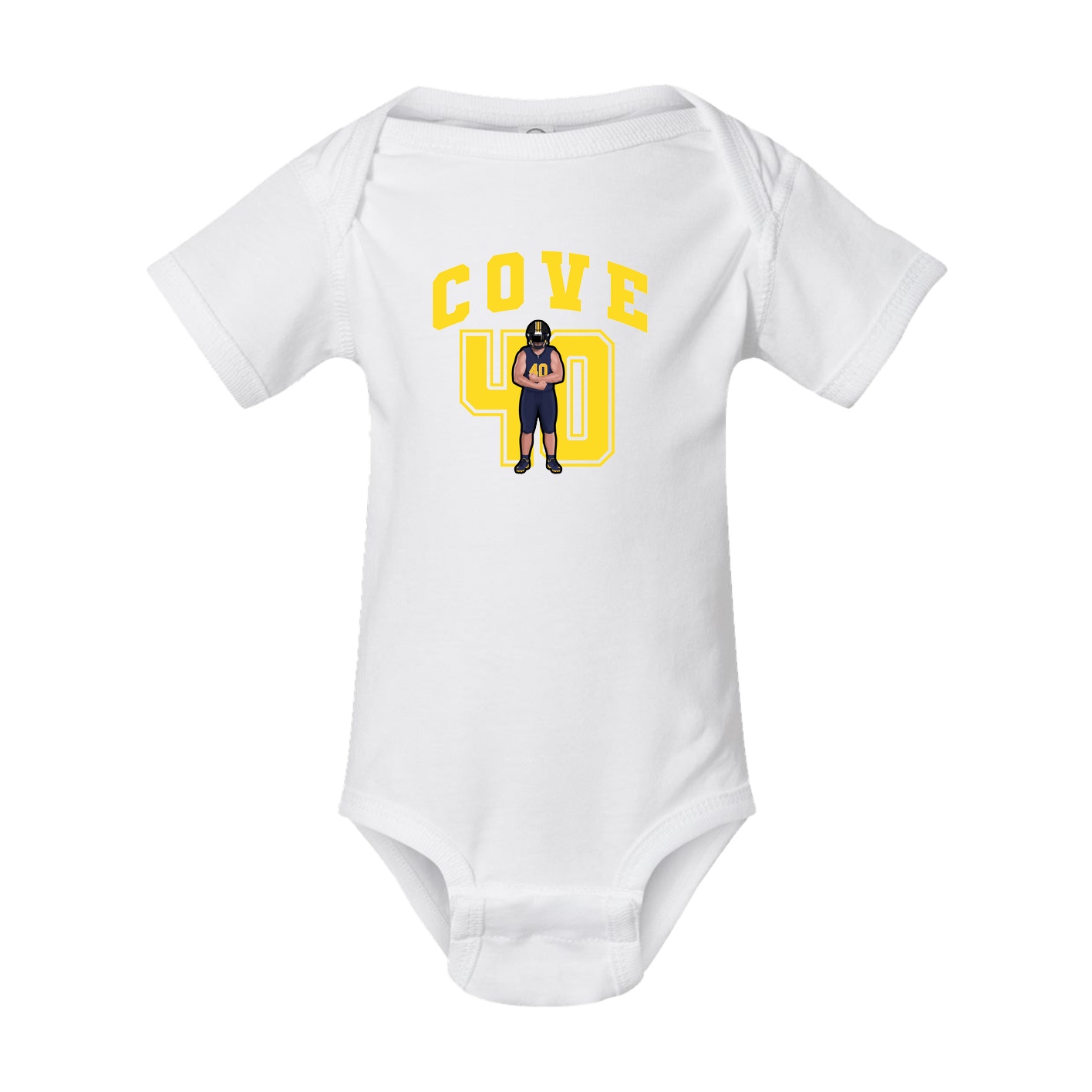 Baby Onesie — Number in White