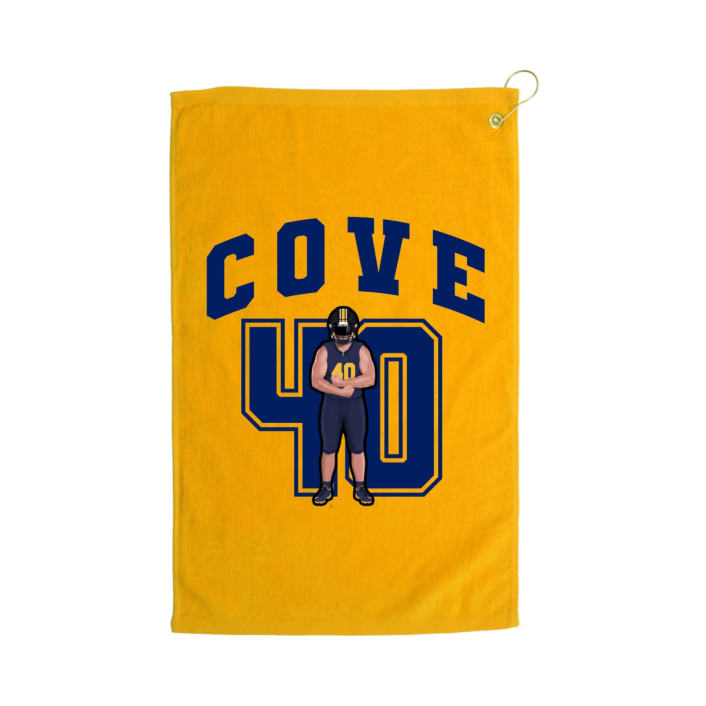 Golf Towel — Number in Gold