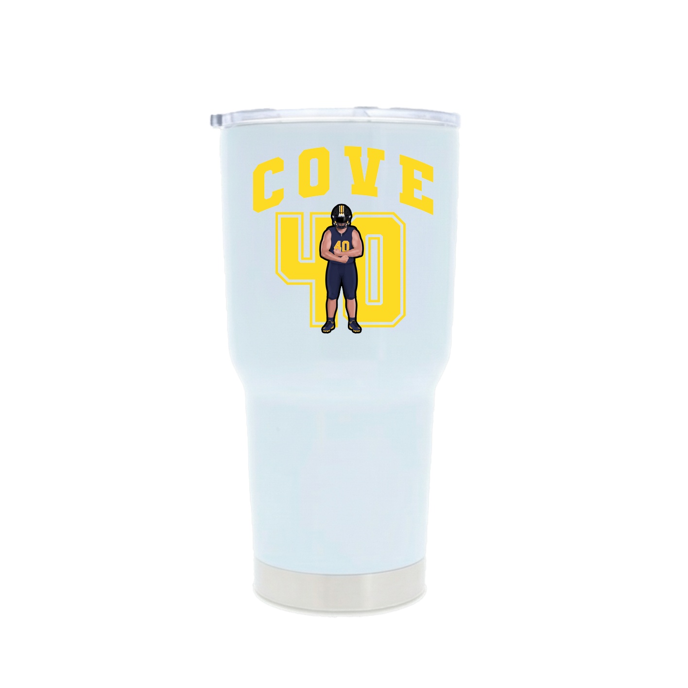 30oz Stainless Steel Tumbler — Number in White