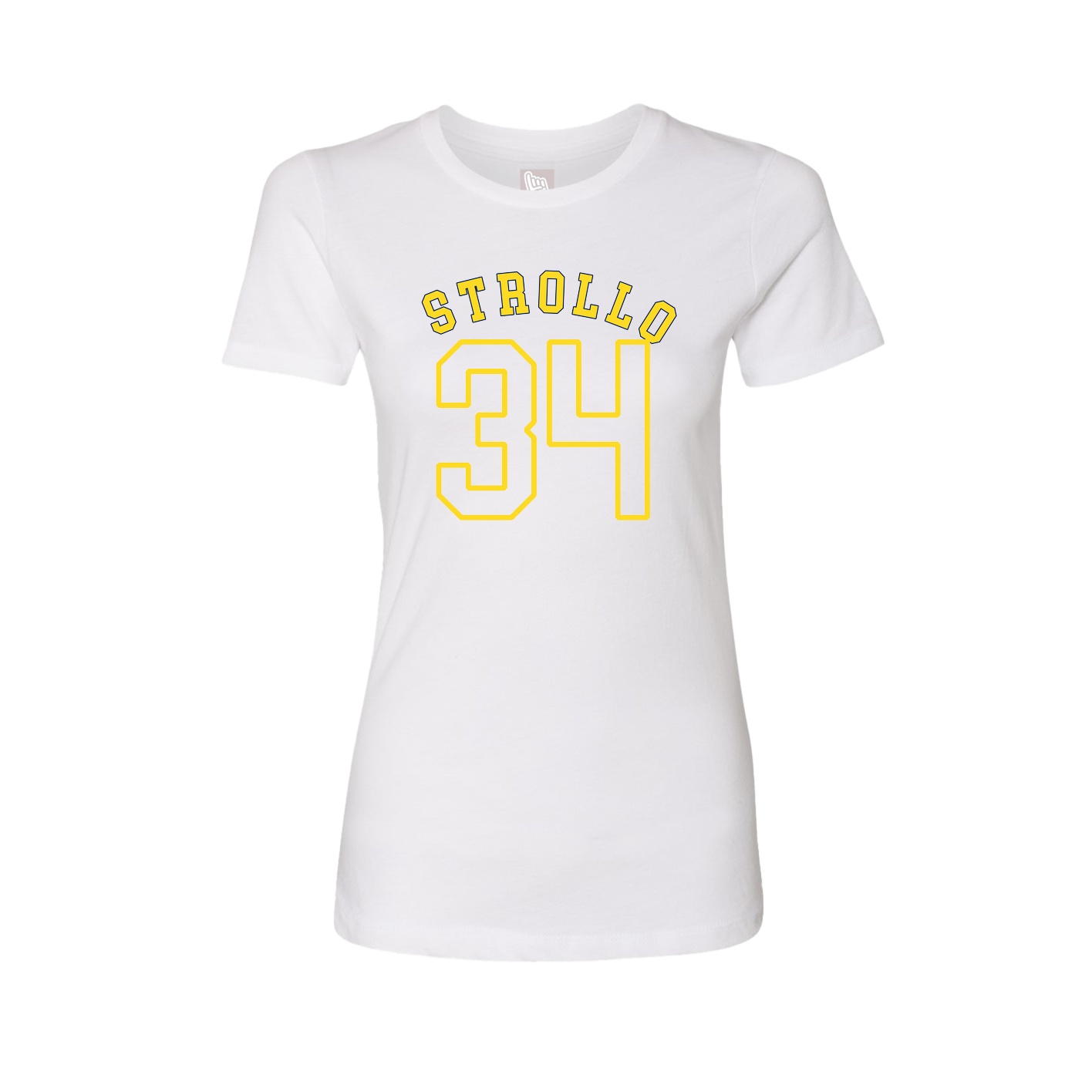 Fitted Women's Tee — Shirsey Arch in White