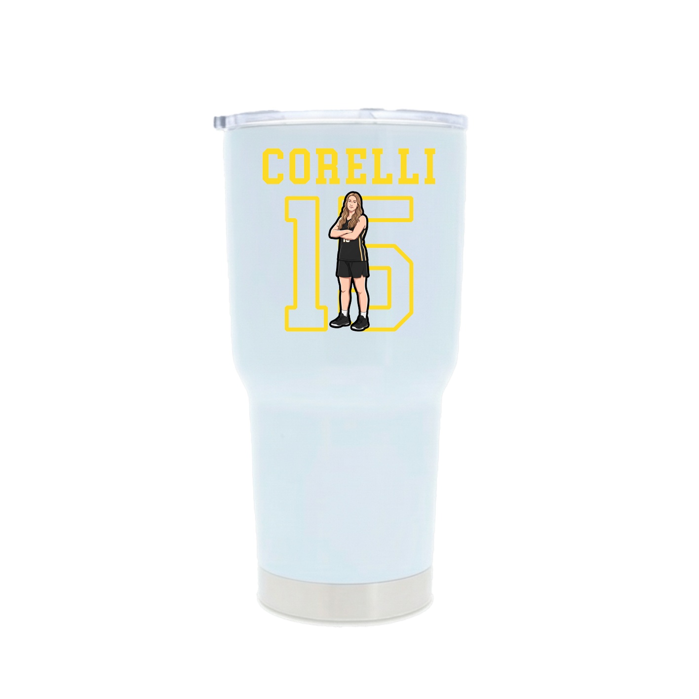 30oz Stainless Steel Tumbler — Shirsey in White