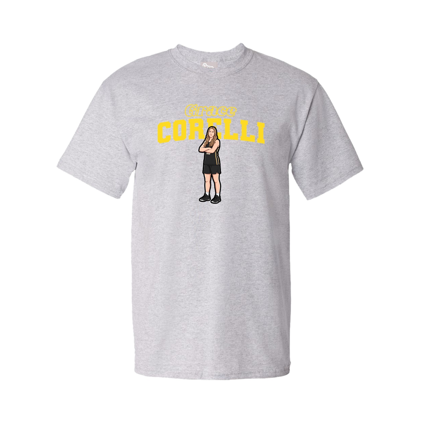 Youth Tee — Name Arch in Grey