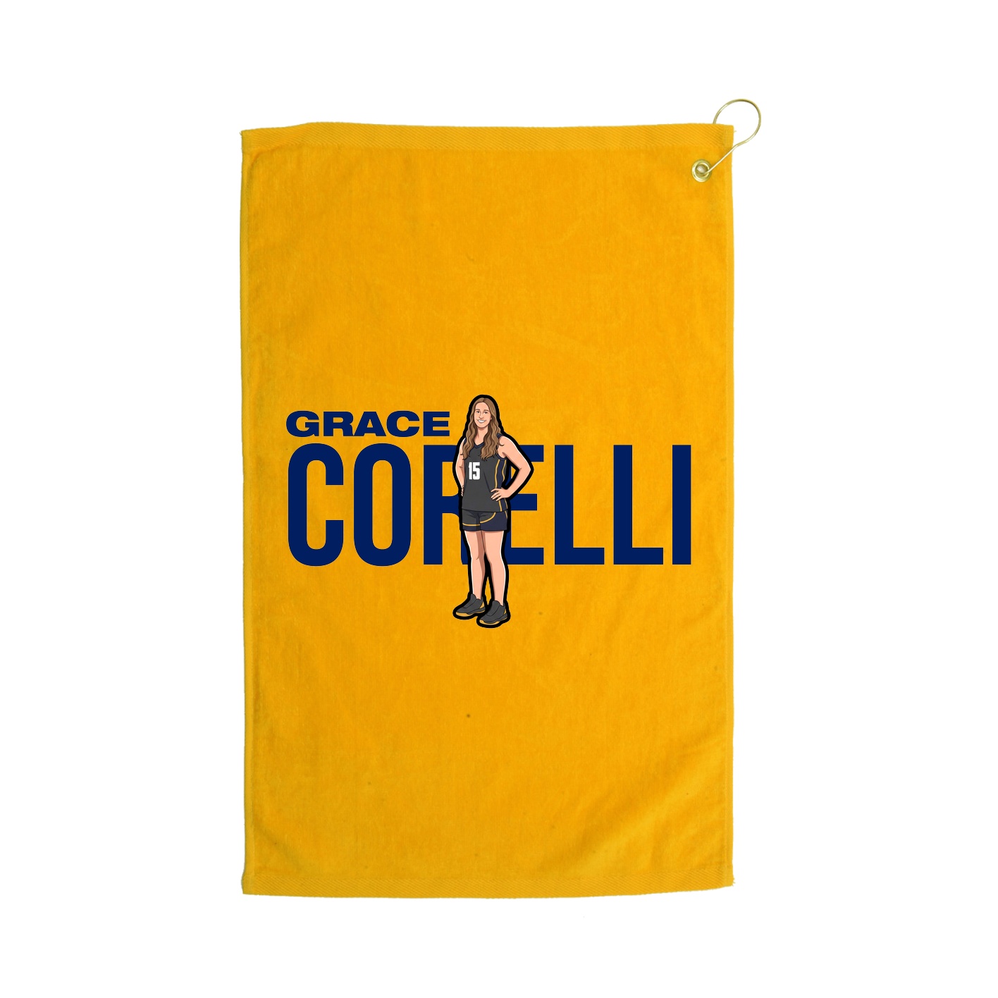 Golf Towel — Player Name in Gold