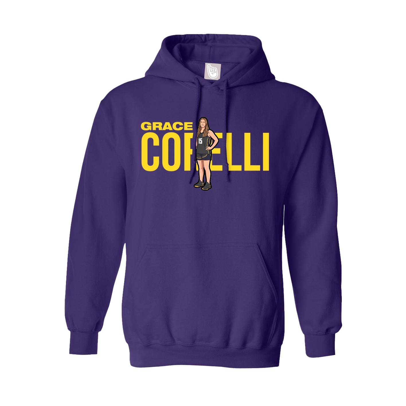 Hoodie — Player Name in Purple