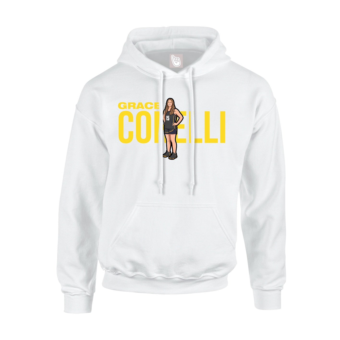 Youth Hoodie — Player Name in White