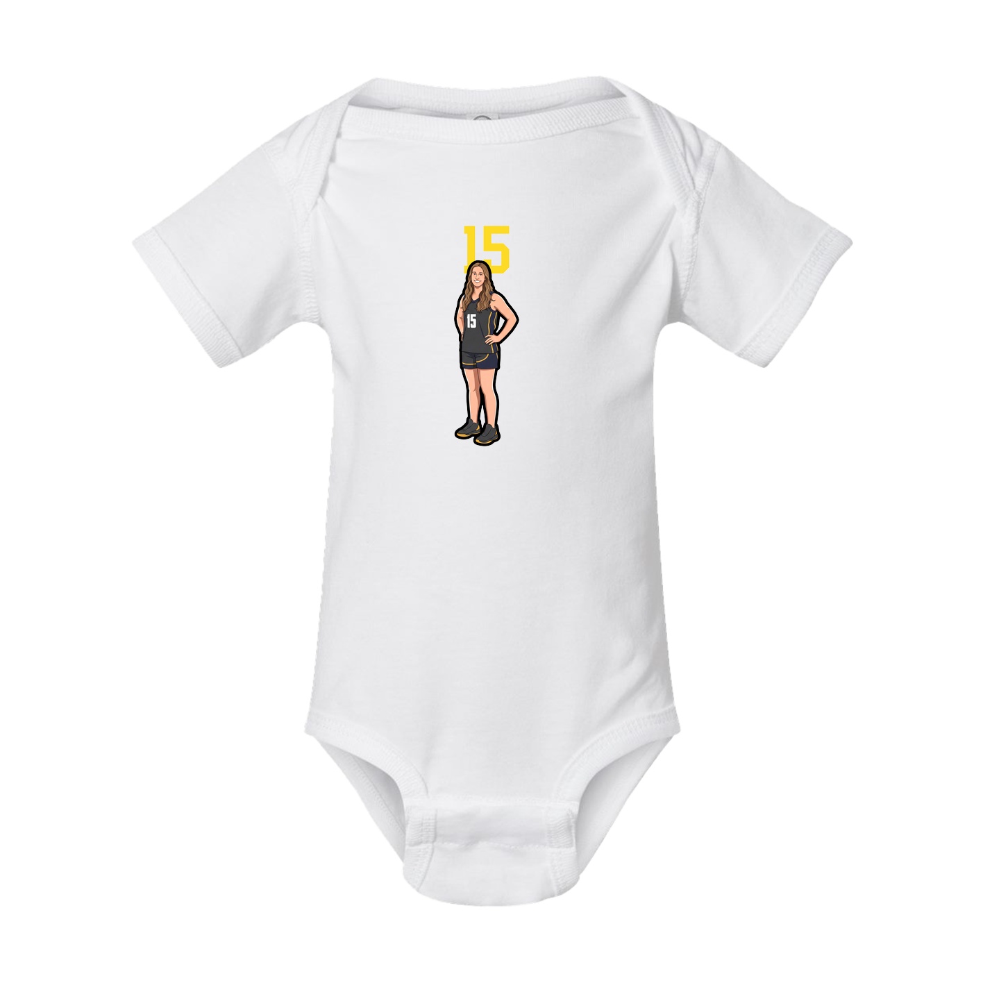 Baby Onesie — Number Top in White