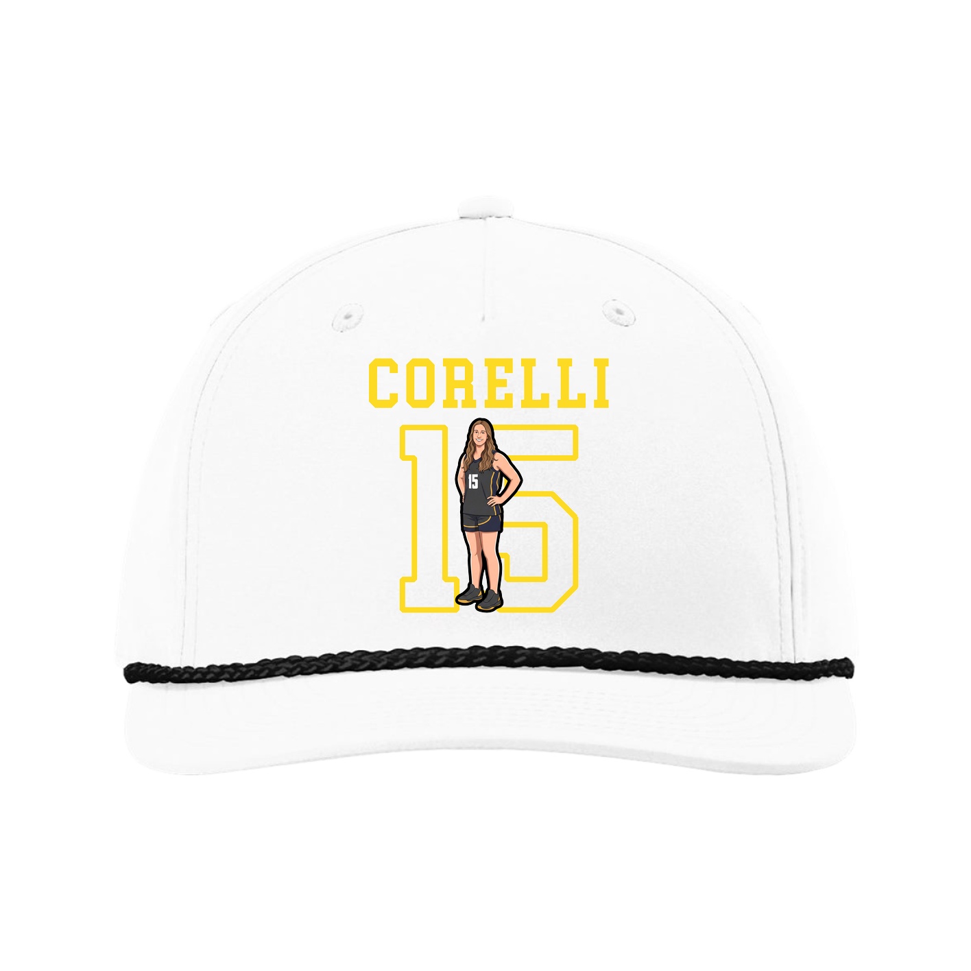 Five-Panel Classic Rope Cap — Shirsey in White